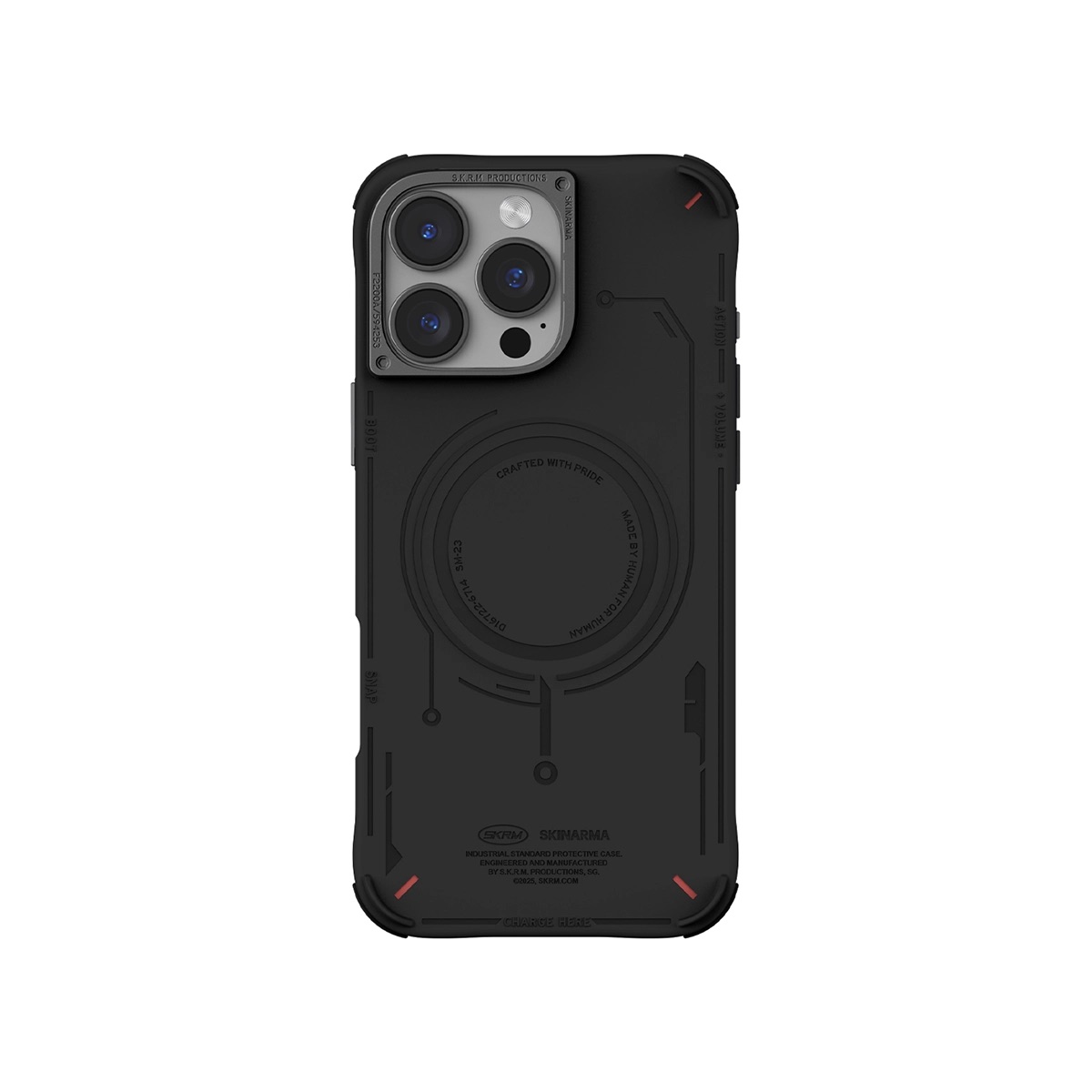 Foto 3 pulgar | Funda para Iphone 16 Pro Max Skinarma Negro Mecha