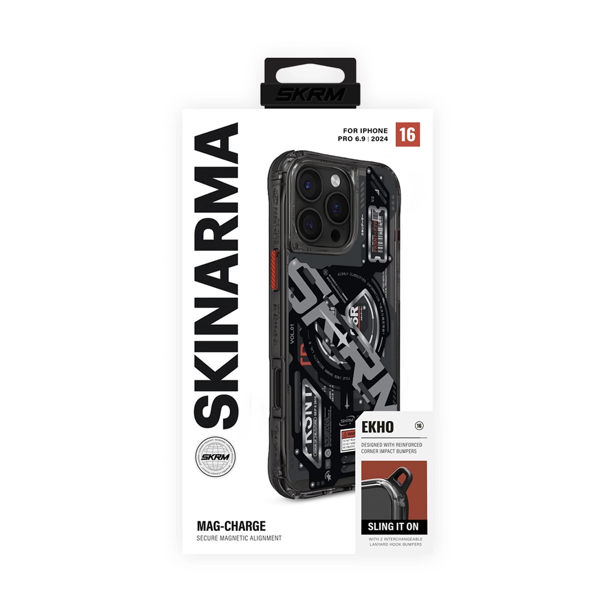 Foto 5 pulgar | Funda para iPhone 16 Pro Max Negro Ekho (mag-charge) de Skinarma