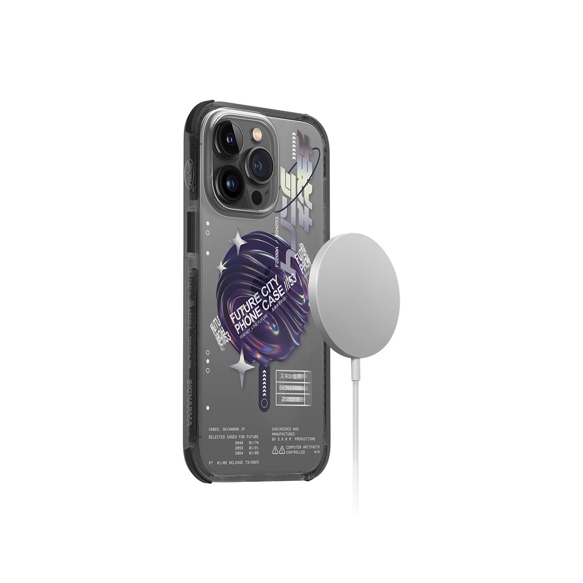 Foto 3 pulgar | Funda para Iphone 14 Pro Max Skinarma Morado Shorai Mag-charge