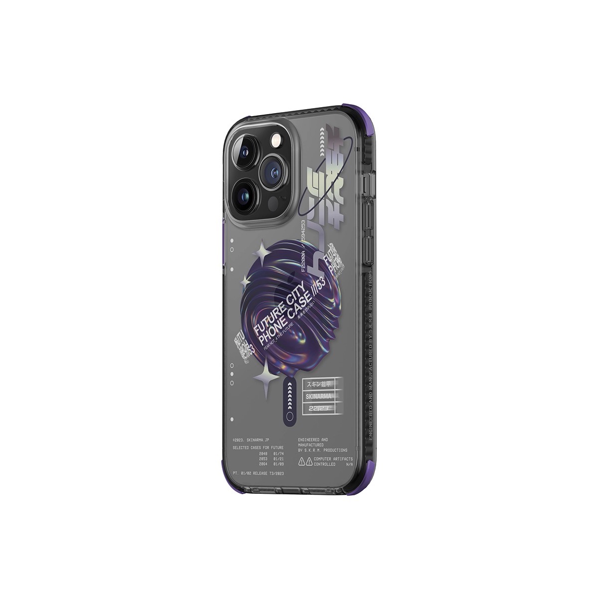 Foto 4 pulgar | Funda para Iphone 14 Pro Max Skinarma Morado Shorai Mag-charge