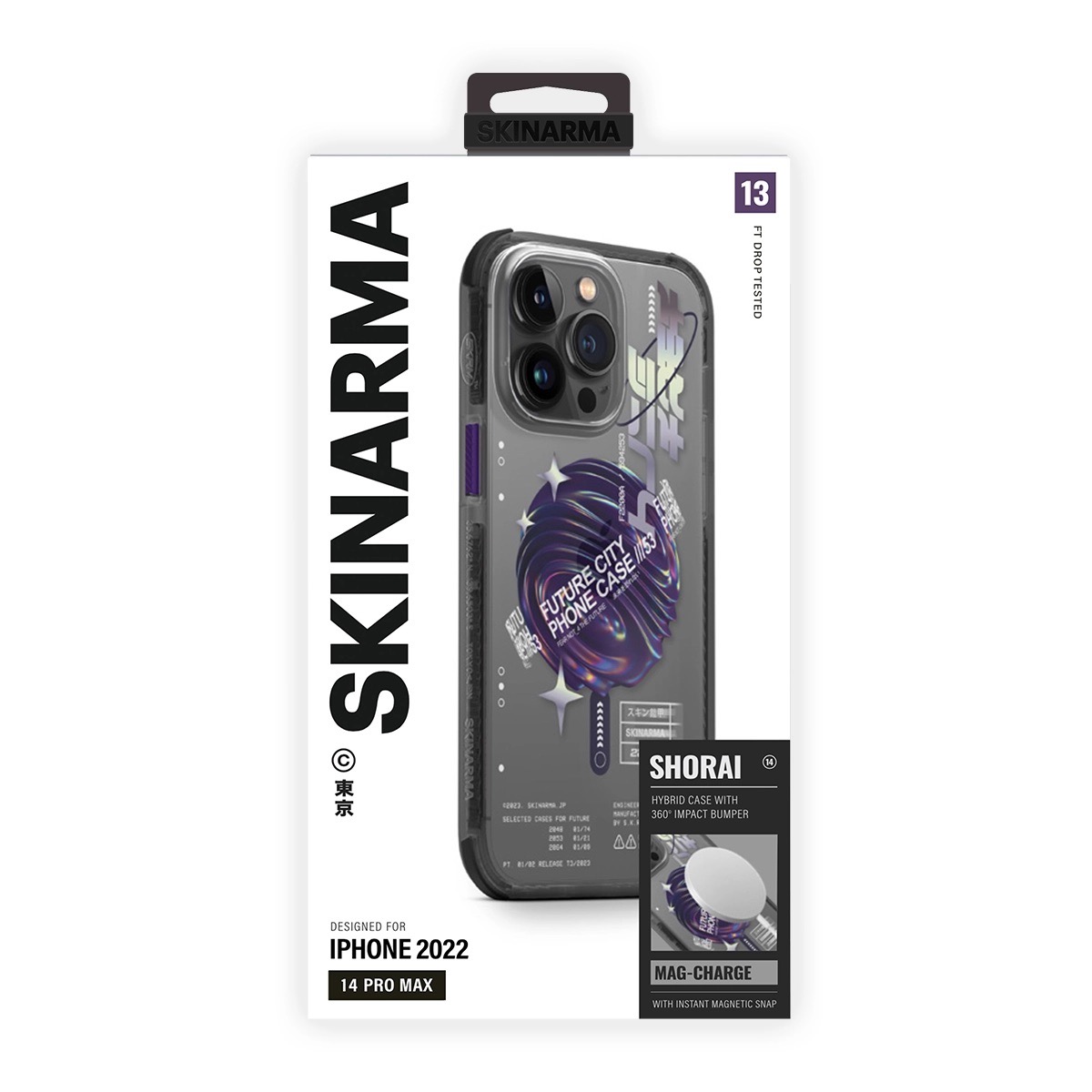 Foto 6 pulgar | Funda para Iphone 14 Pro Max Skinarma Morado Shorai Mag-charge