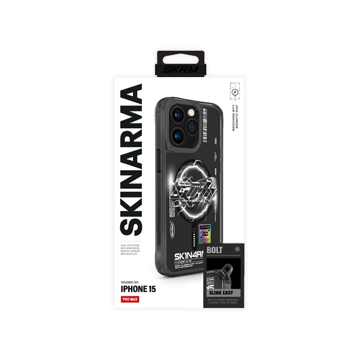 Foto 5 pulgar | Funda Skinarma Bolt (Mag-Charge) Negro para iPhone 15 Pro Max