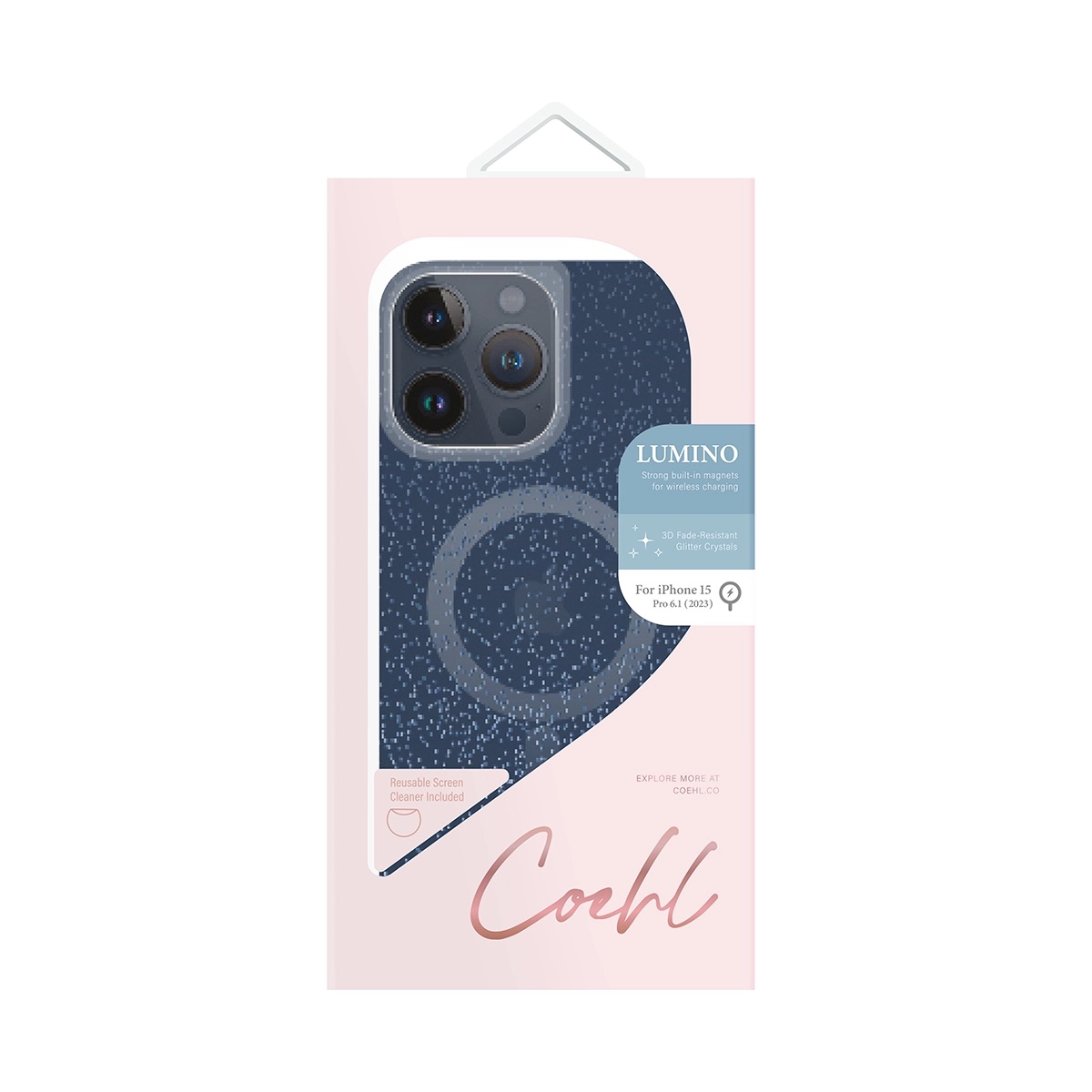 Foto 5 pulgar | Funda Para Iphone 15 Pro Azul Oscuro Lumino (magclick™) De Coehl