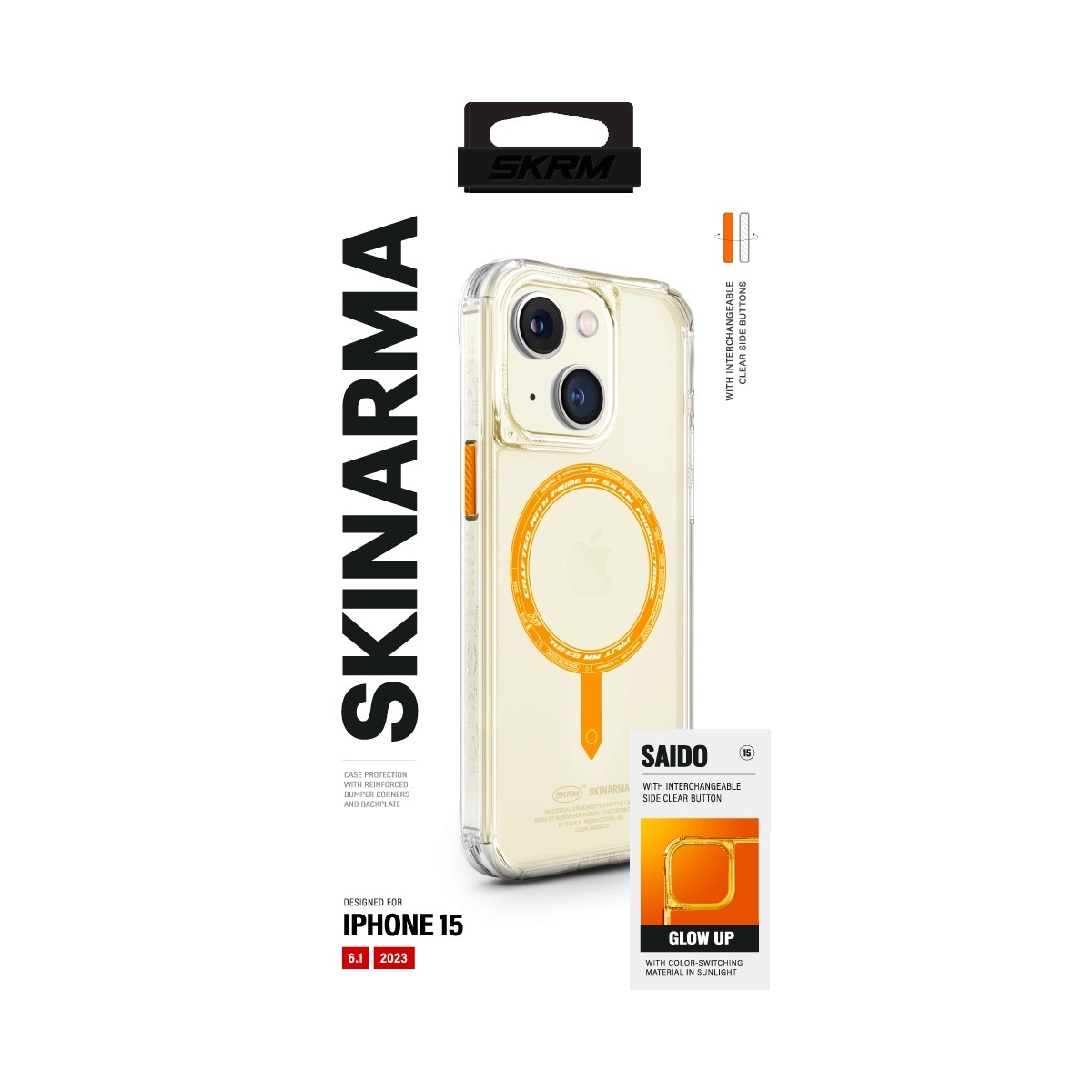Foto 7 pulgar | Funda Para iPhone 15 Naranja Saido Sunburst (mag-charge) de Skinarma