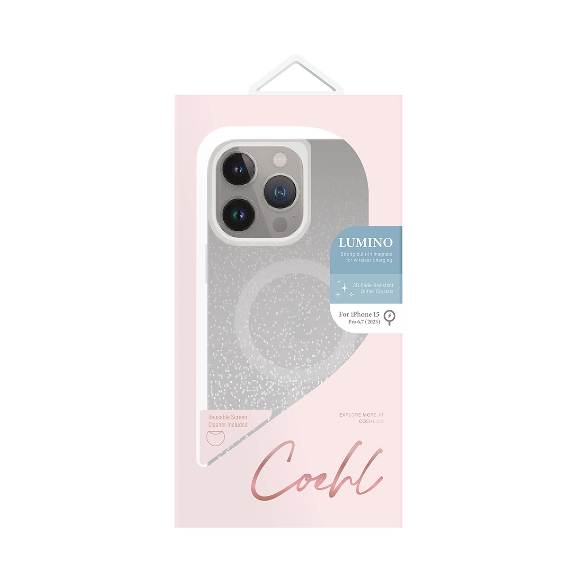 Foto 4 pulgar | Funda Para Iphone 15 Pro Max Plateado Lumino (magclick™) De Coehl