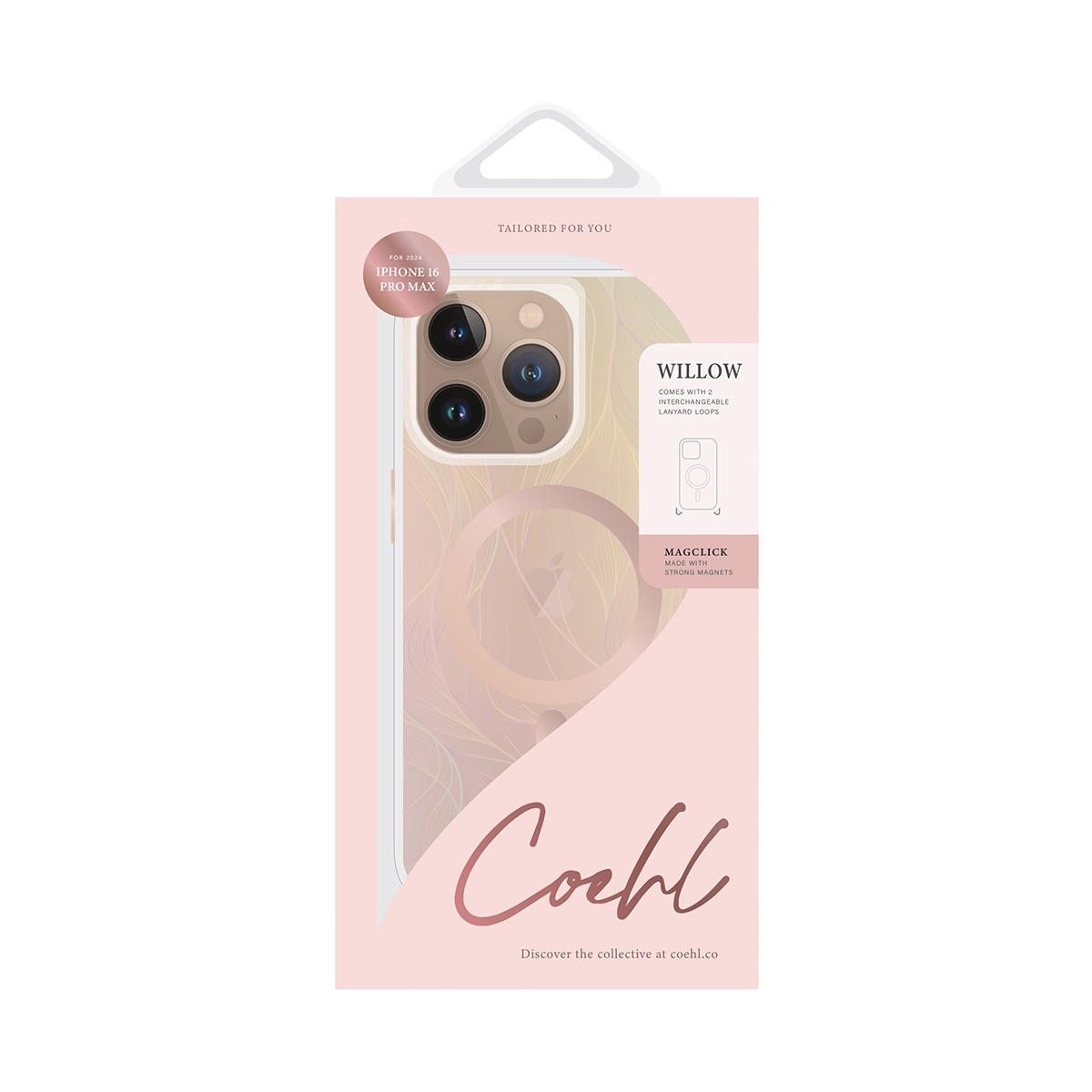 Foto 6 pulgar | Funda Para Iphone 16 Pro Max Tornasol Willow (magclick™) De Coehl