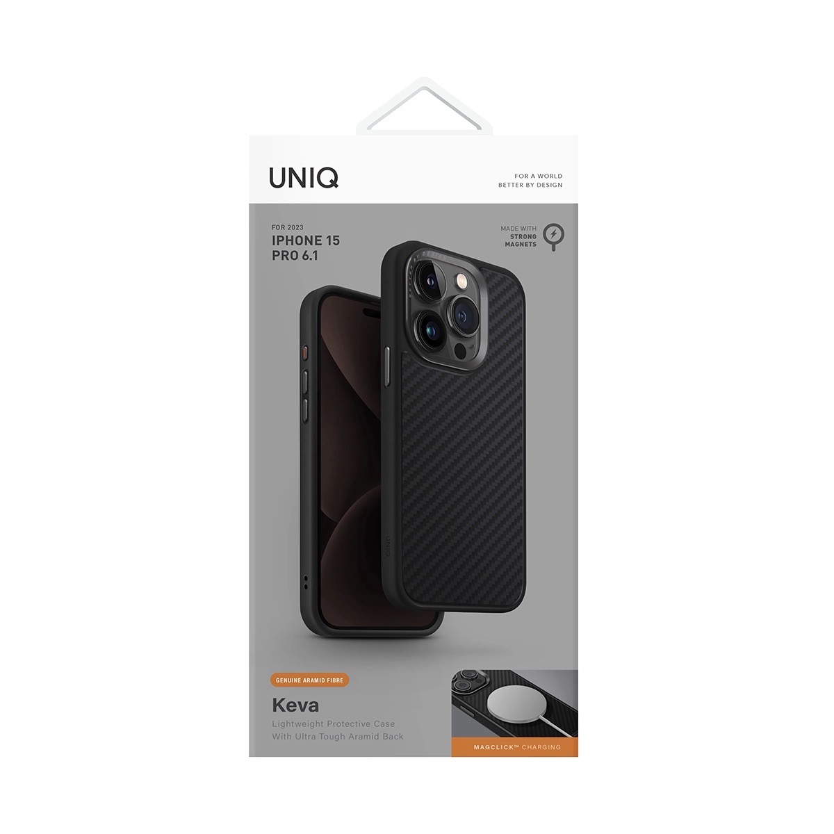 Foto 7 pulgar | Funda Para Iphone 15 Pro Negro Keva (magclick™) De Uniq