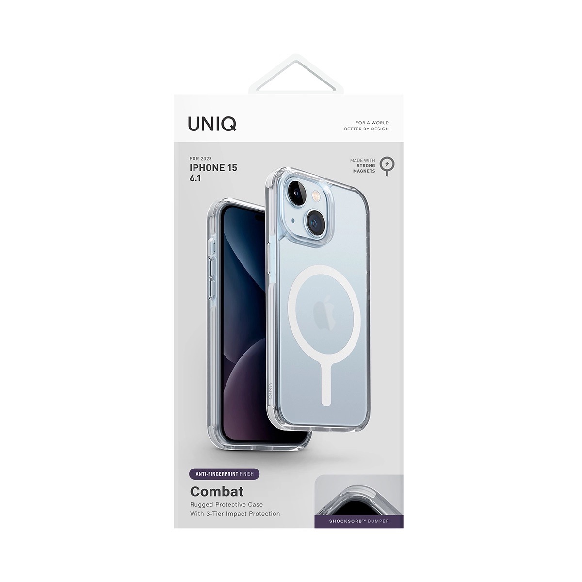 Foto 7 pulgar | Funda Para Iphone 15 Plus Blanco Combat (magclick™) De Uniq