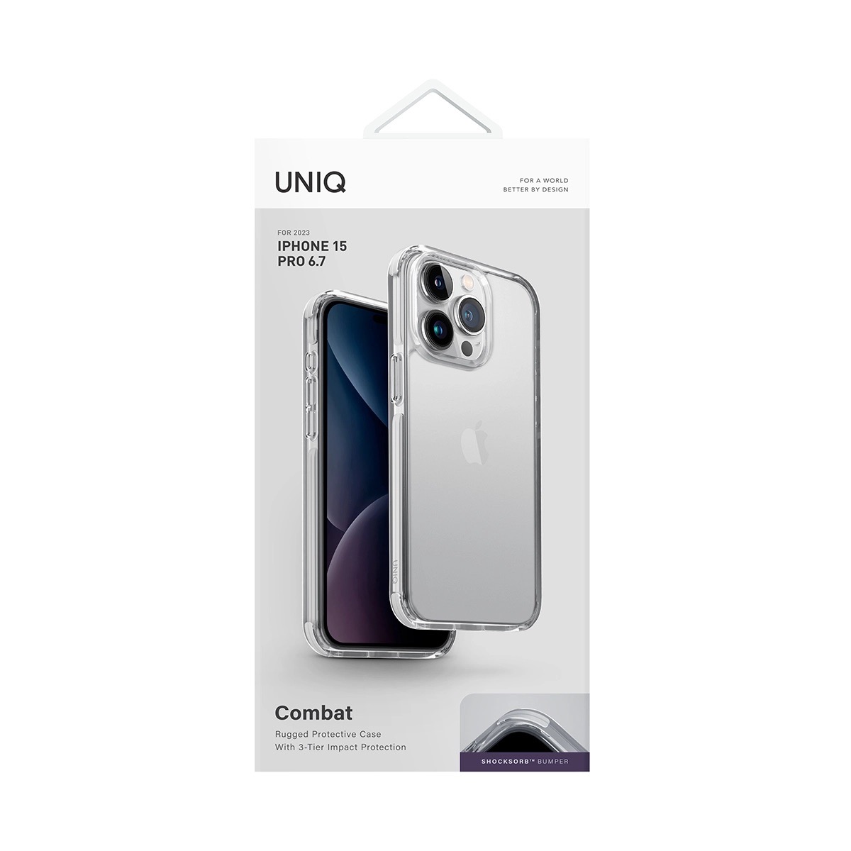 Foto 7 pulgar | Funda Para Iphone 15 Pro Max Blanco Combat De Uniq