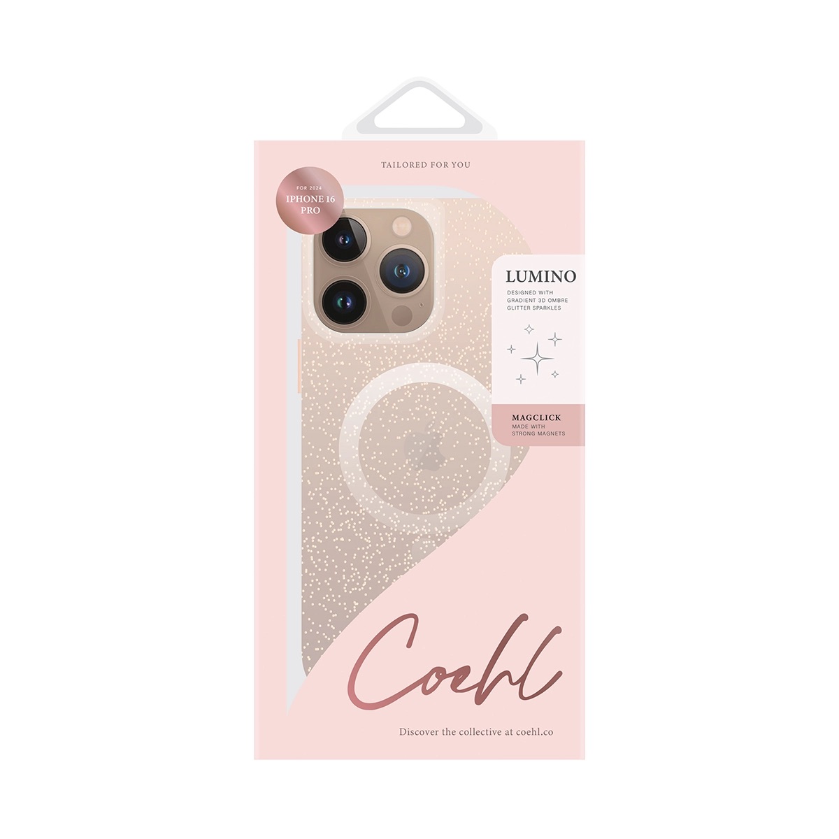 Foto 5 pulgar | Funda Para Iphone 16 Pro Rose Gold Lumino (magclick™) De Coehl