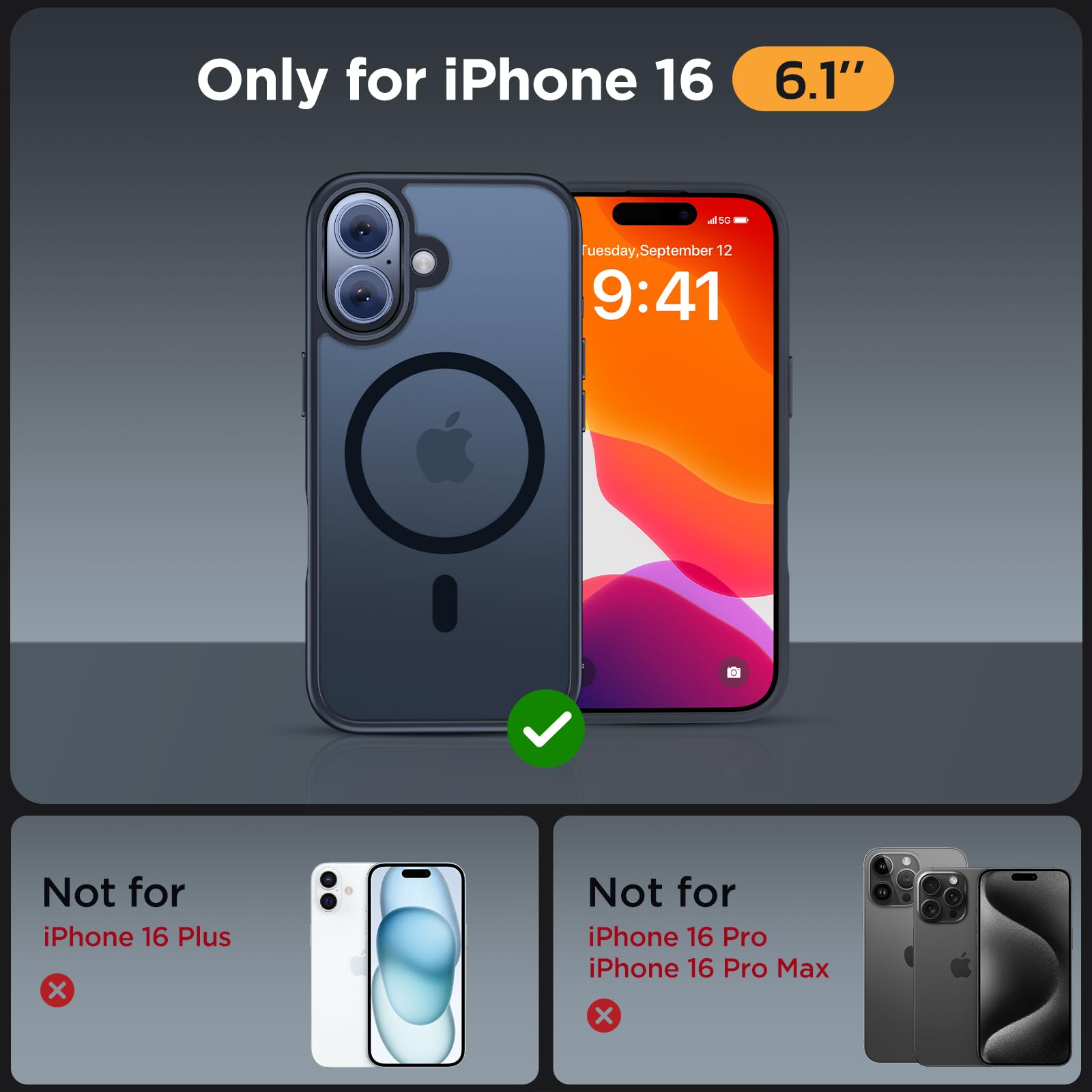 Foto 3 pulgar | Funda De Teléfono Miracase Magnetic Series Para Iphone 16 6.1 - Venta Internacional.