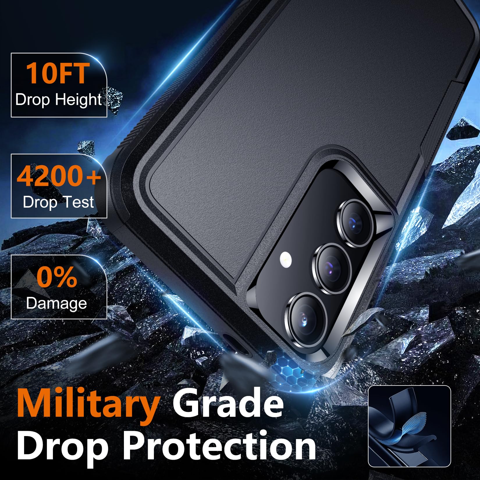 Foto 2 | Funda De Teléfono Spidercase Para Samsung Galaxy S24 Fe Con Protectores - Venta Internacional.