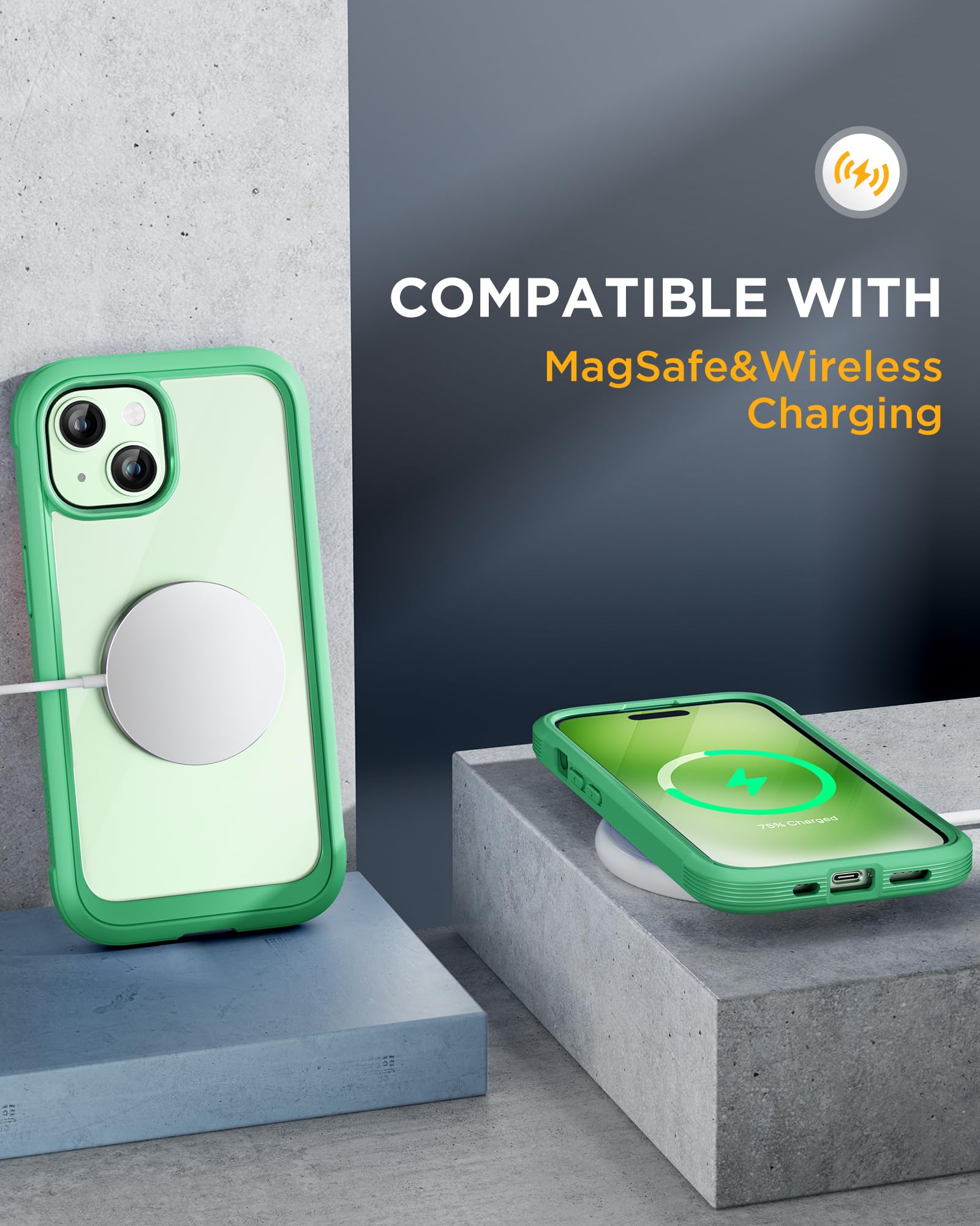 Foto 6 pulgar | Funda Miracase Glass Series Para Iphone 15 Plus De 6.7 Pulgadas, Color Verde - Venta Internacional.