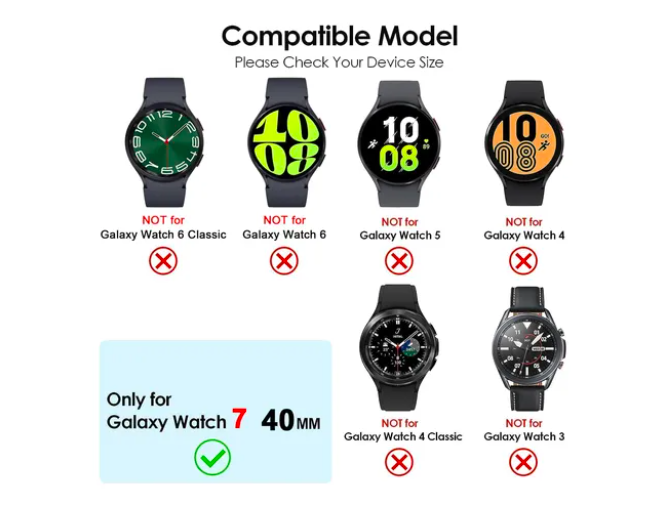 Foto 3 pulgar | 2x Xtellar Funda Case Para Galaxy Watch 7 Protector Pantalla