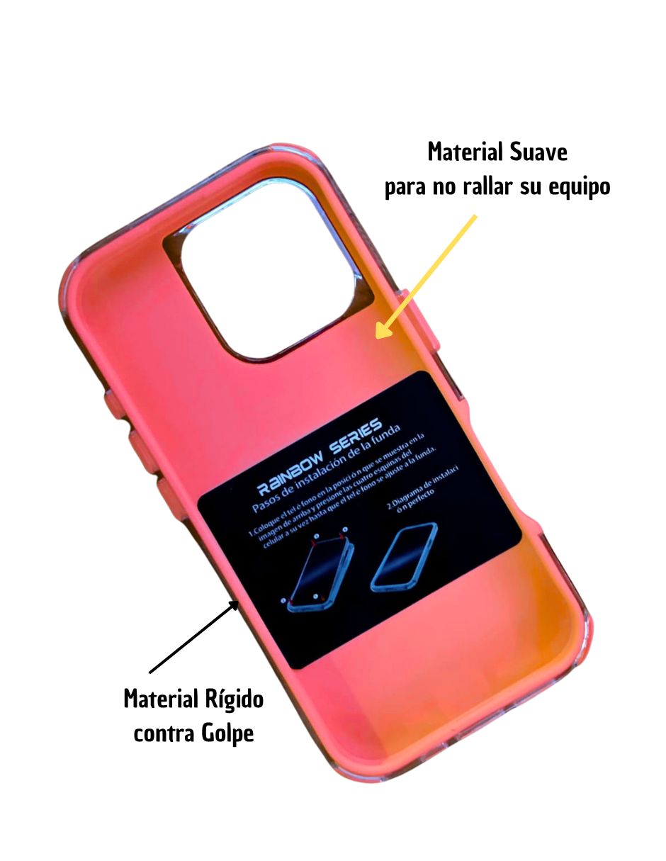 Foto 4 pulgar | Funda Uso Rudo para iPhone 16 Pro Coral