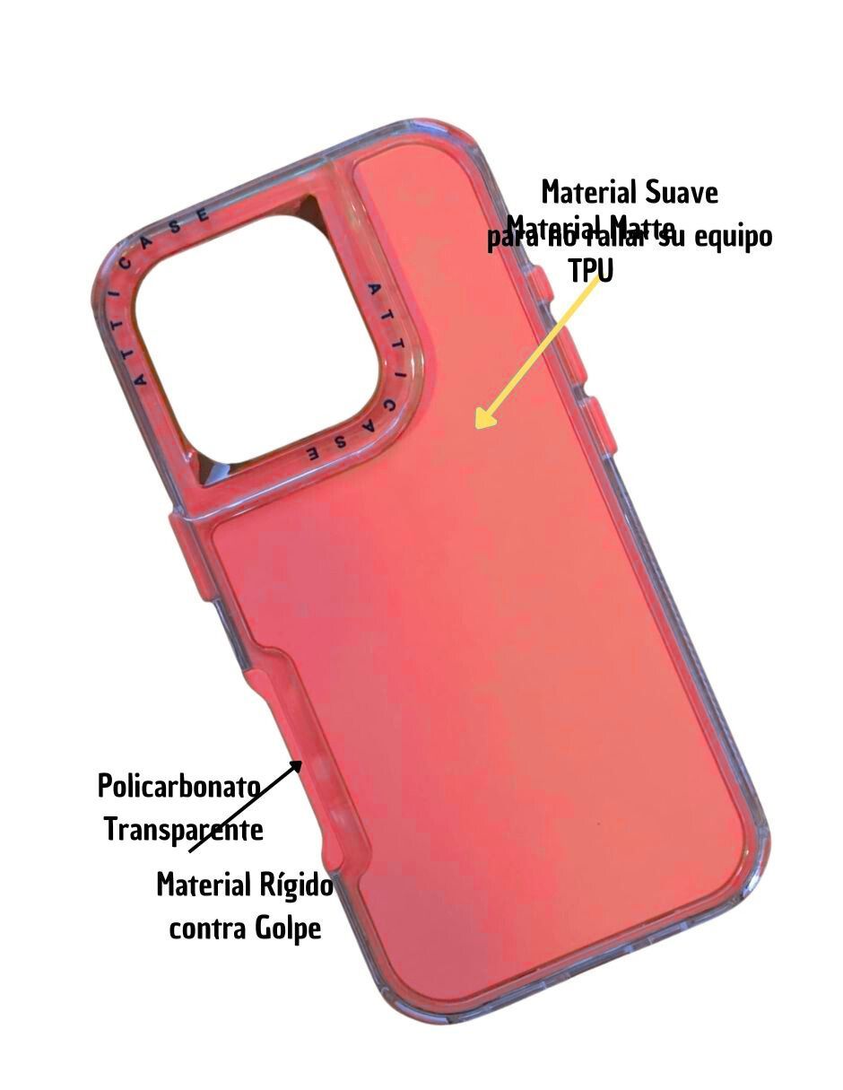 Foto 3 pulgar | Funda Uso Rudo para iPhone 16 Pro Max Coral