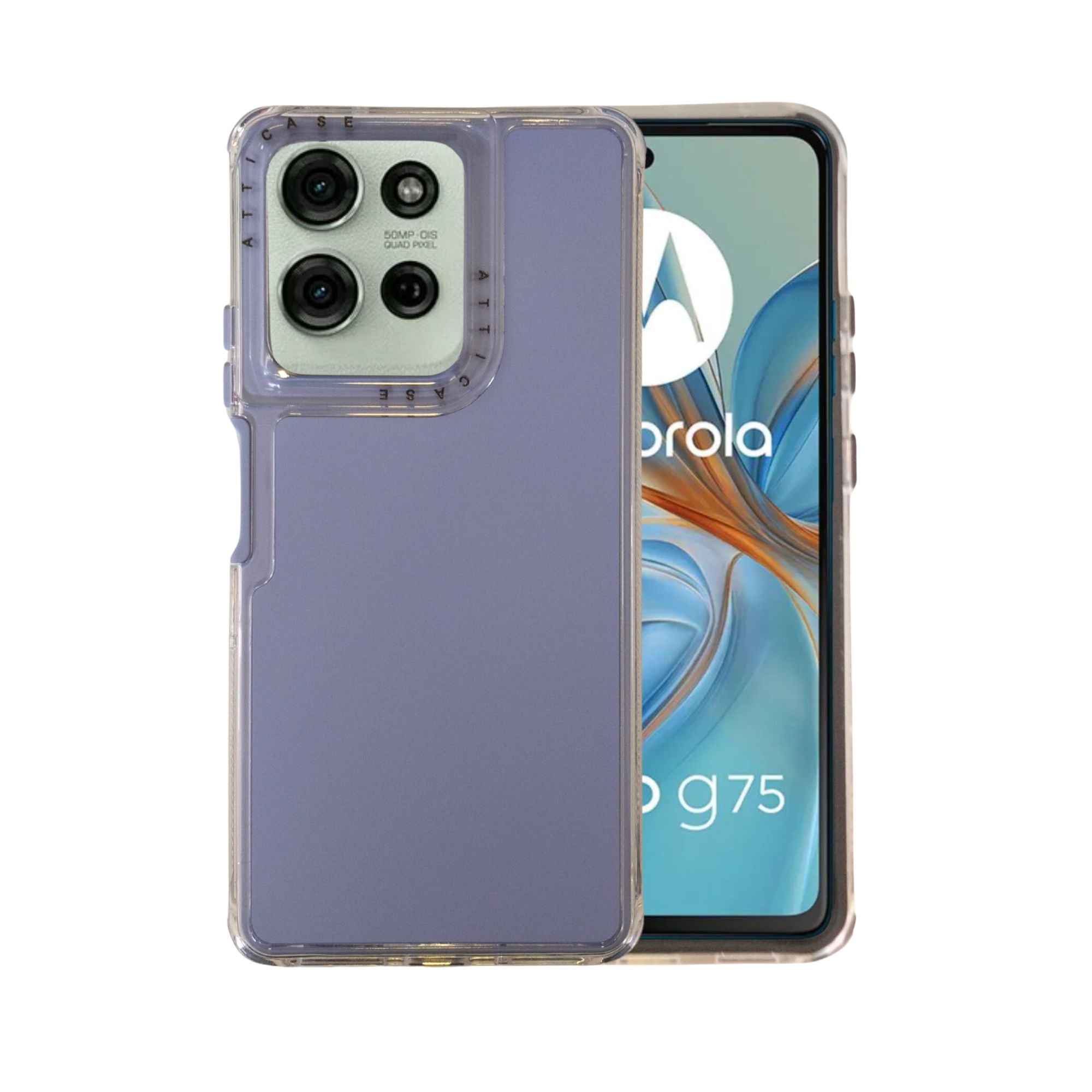 Foto 2 pulgar | Funda Uso Rudo para Moto G75 Lila