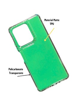 Foto 2 | Funda Uso Rudo Rainbow Paint Doble Capa para Moto G75 Verde
