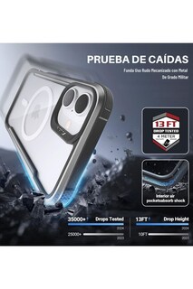 Foto 3 | Funda Aluminio Raptic Shield Maganetico Para Iphone 16 Plus Negro