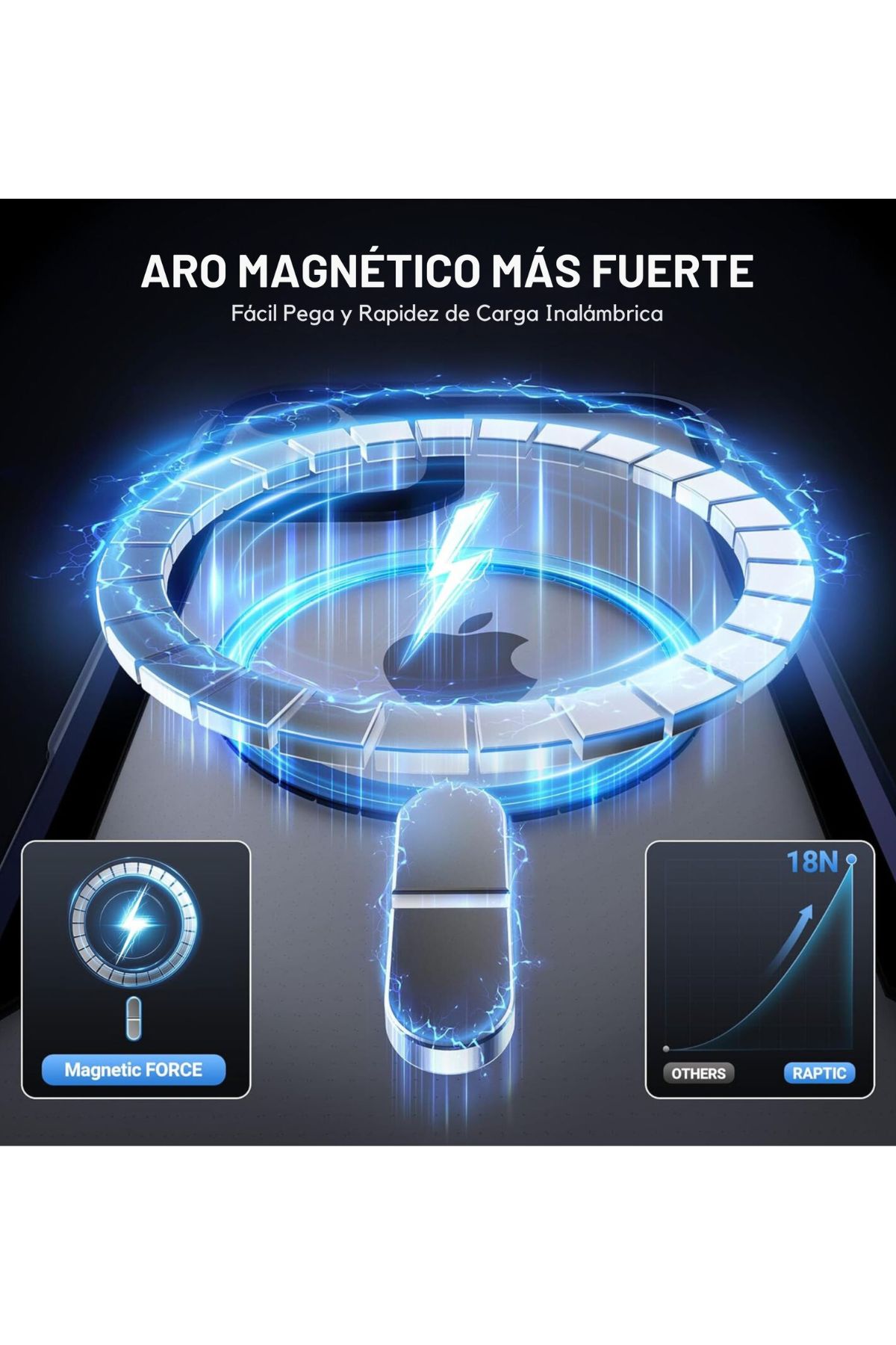 Foto 5 | Funda Aluminio Raptic Shield Maganetico Para Iphone 16 Plus Negro