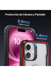 Foto 7 | Funda Aluminio Raptic Shield Maganetico Para Iphone 16 Plus Rojo
