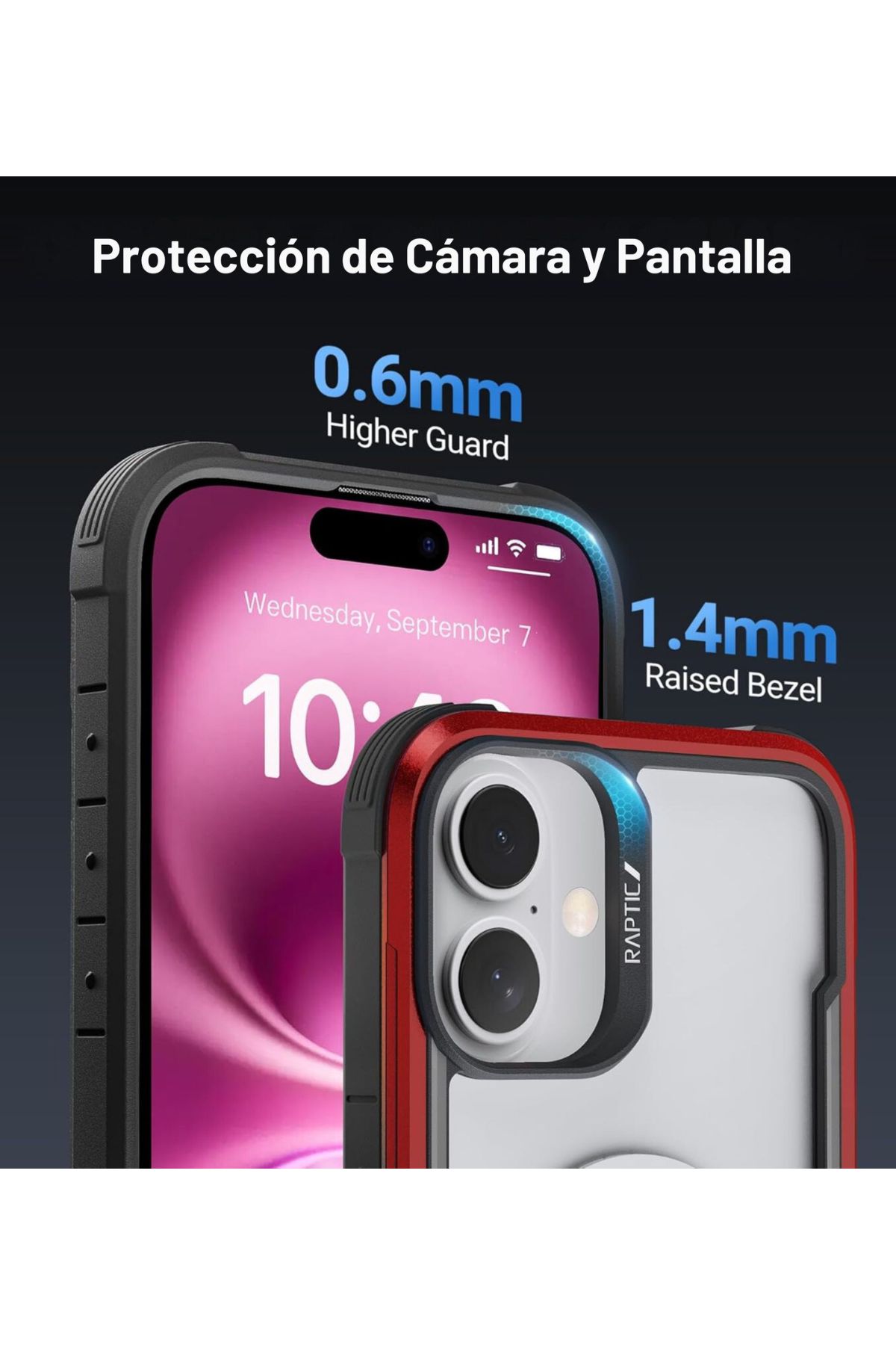 Foto 8 pulgar | Funda Aluminio Raptic Shield Maganetico Para Iphone 16 Rojo