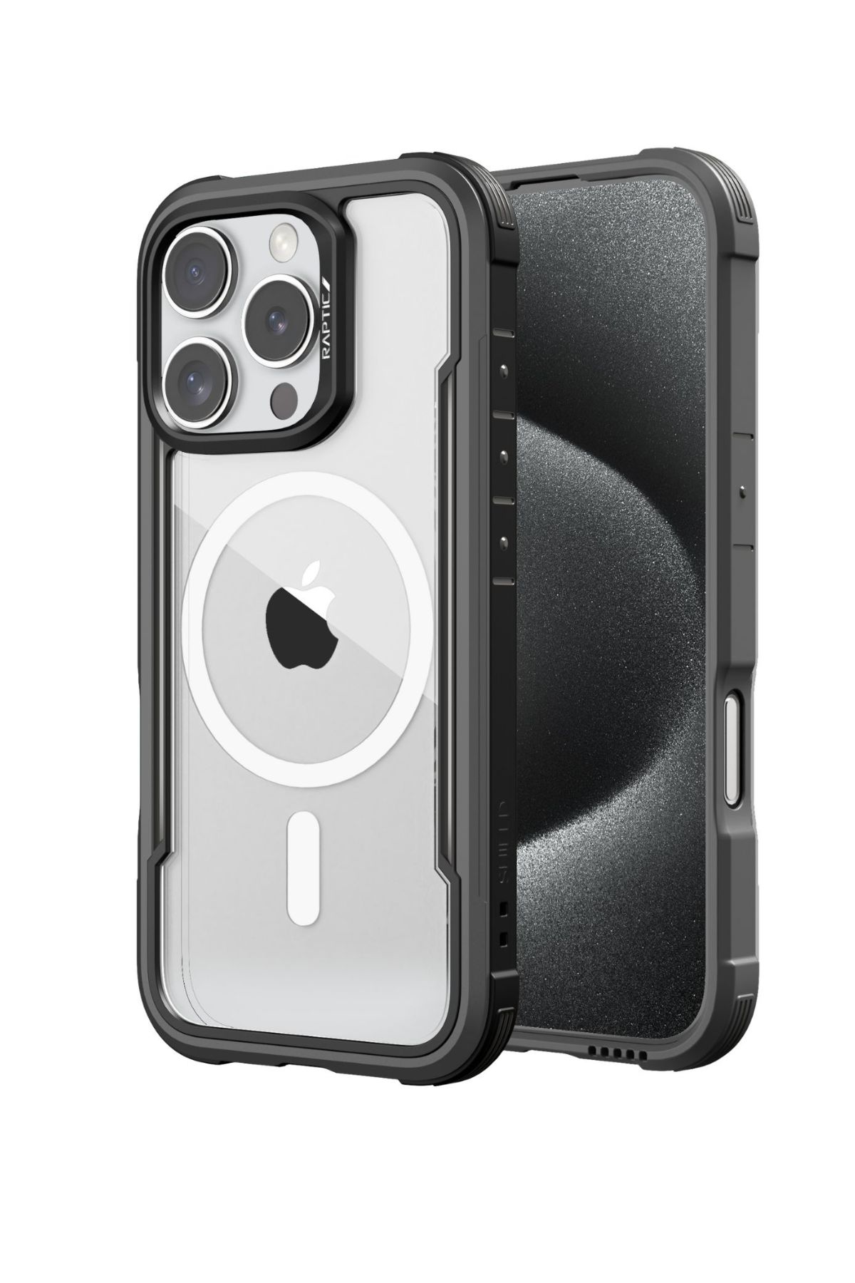Funda Aluminio Raptic Shield Maganetico Para Iphone 16 Pro Max Negro