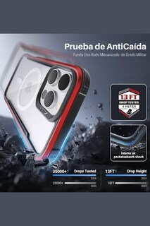 Foto 3 | Funda Aluminio Raptic Shield Maganetico Para Iphone 16 Pro Max Rojo