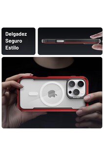 Foto 6 | Funda Aluminio Raptic Shield Maganetico Para Iphone 16 Pro Max Rojo