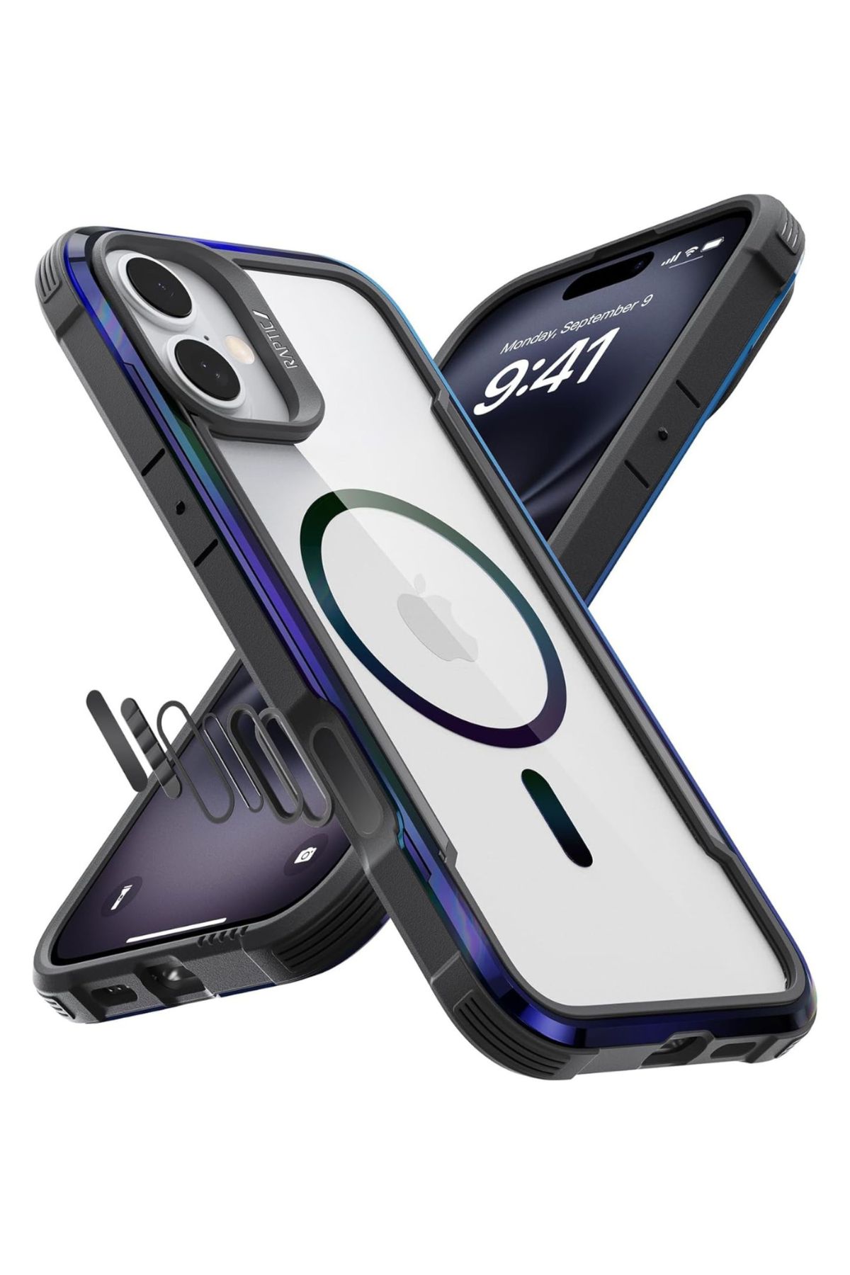 Funda Aluminio Raptic Shield Maganetico Para Iphone 16 Plus Onyx