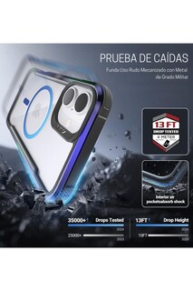 Foto 4 | Funda Aluminio Raptic Shield Maganetico Para Iphone 16 Plus Onyx