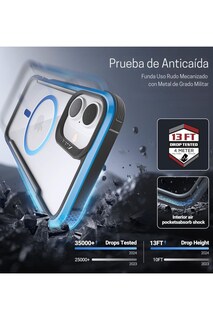Foto 3 | Funda Aluminio Raptic Shield Maganetico Para Iphone 16 Plus Blue Gradient