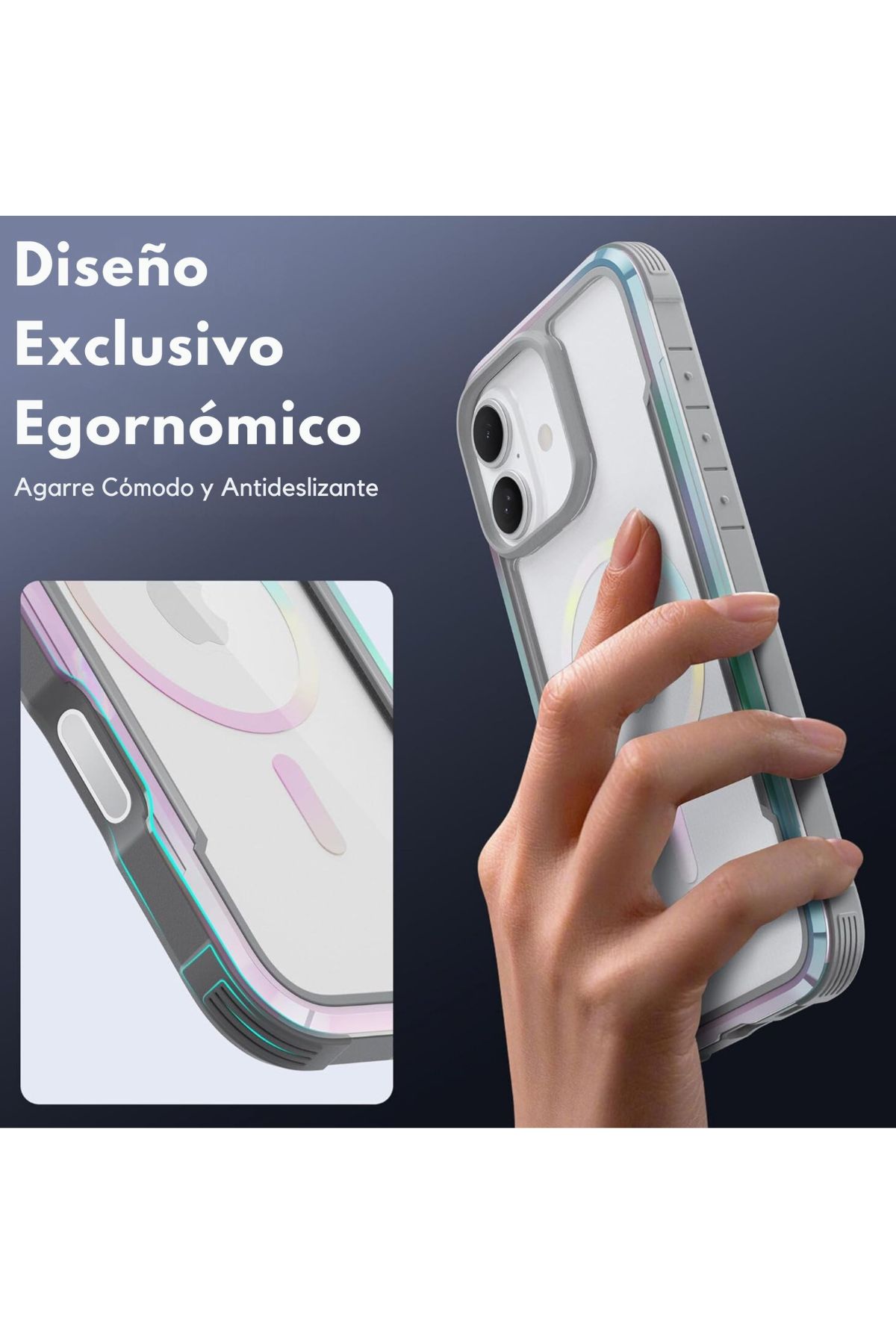 Foto 7 pulgar | Funda Aluminio Raptic Shield Maganetico Para Iphone 16 Plus Quartz