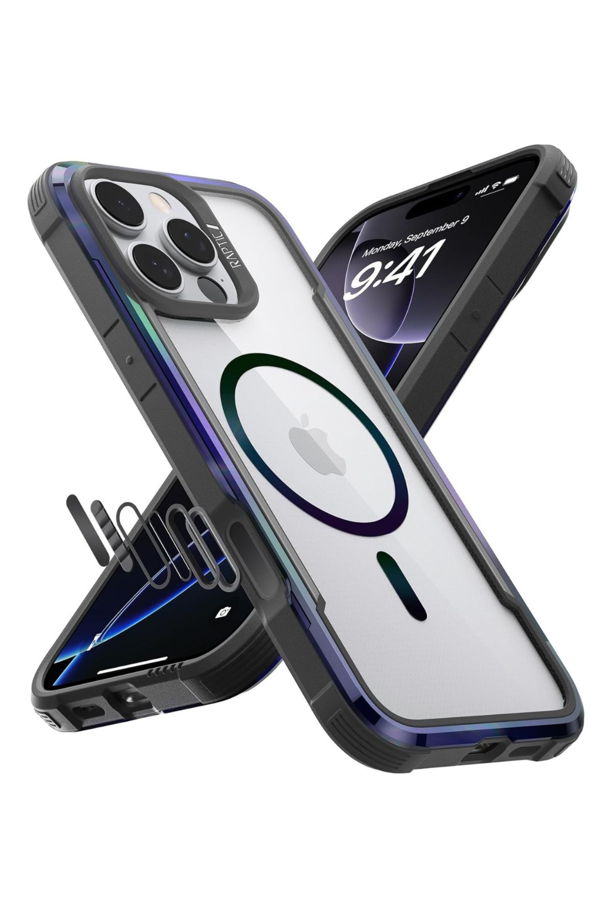 Funda Aluminio Raptic Shield Maganetico Para Iphone 16 Pro Negro