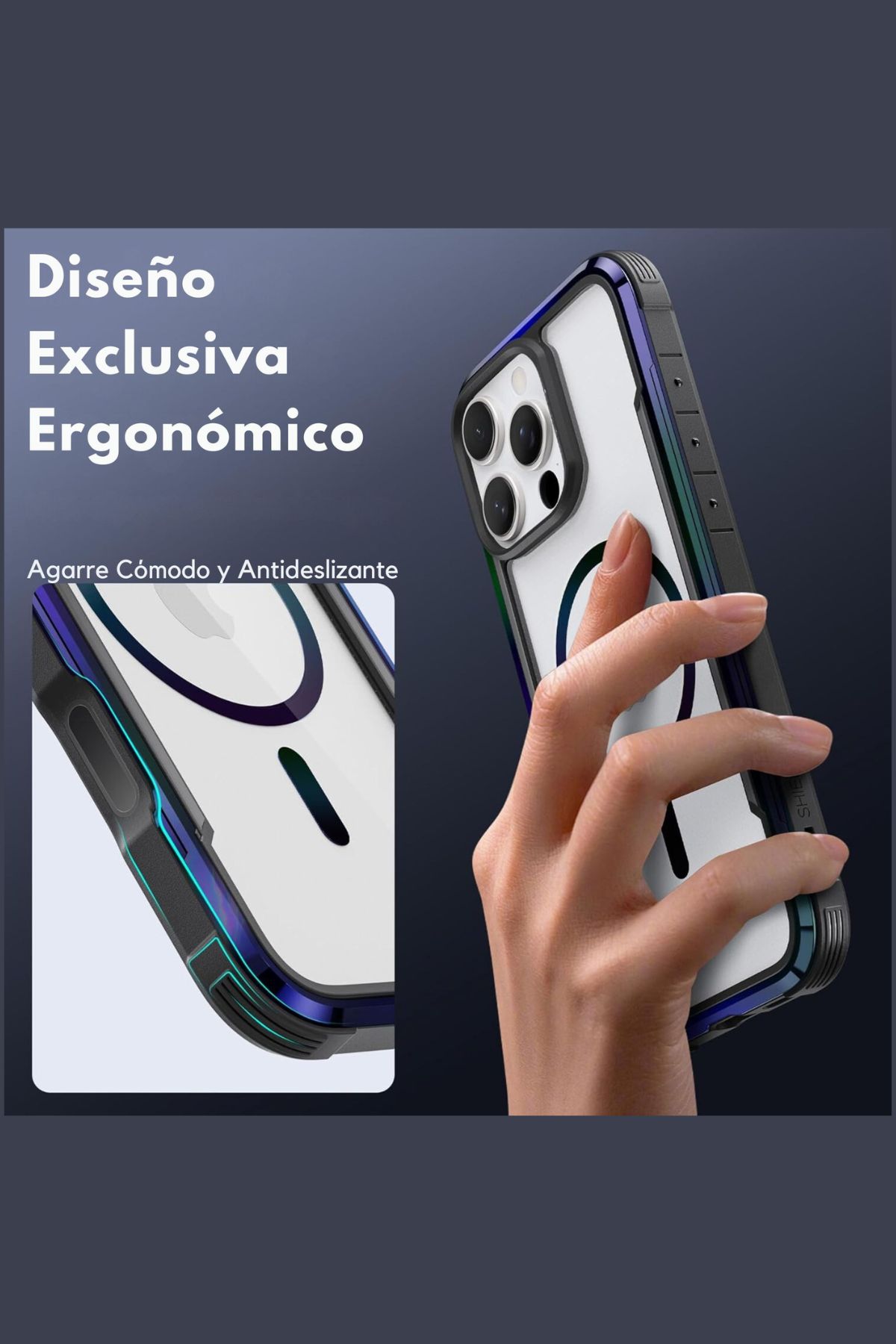 Foto 8 pulgar | Funda Aluminio Raptic Shield Maganetico Para Iphone 16 Pro Negro