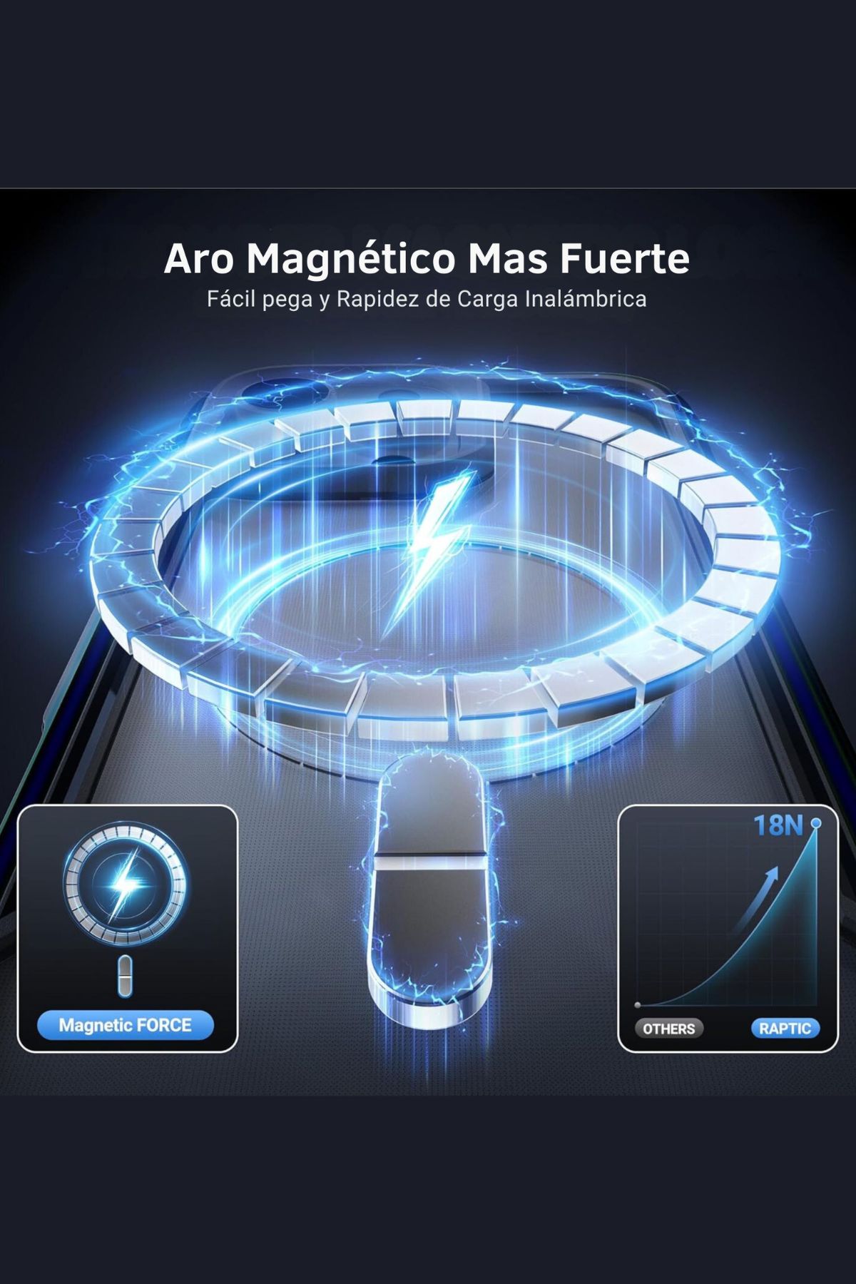 Foto 5 pulgar | Funda Aluminio Raptic Shield Maganetico Para Iphone 16 Pro Iridiciente