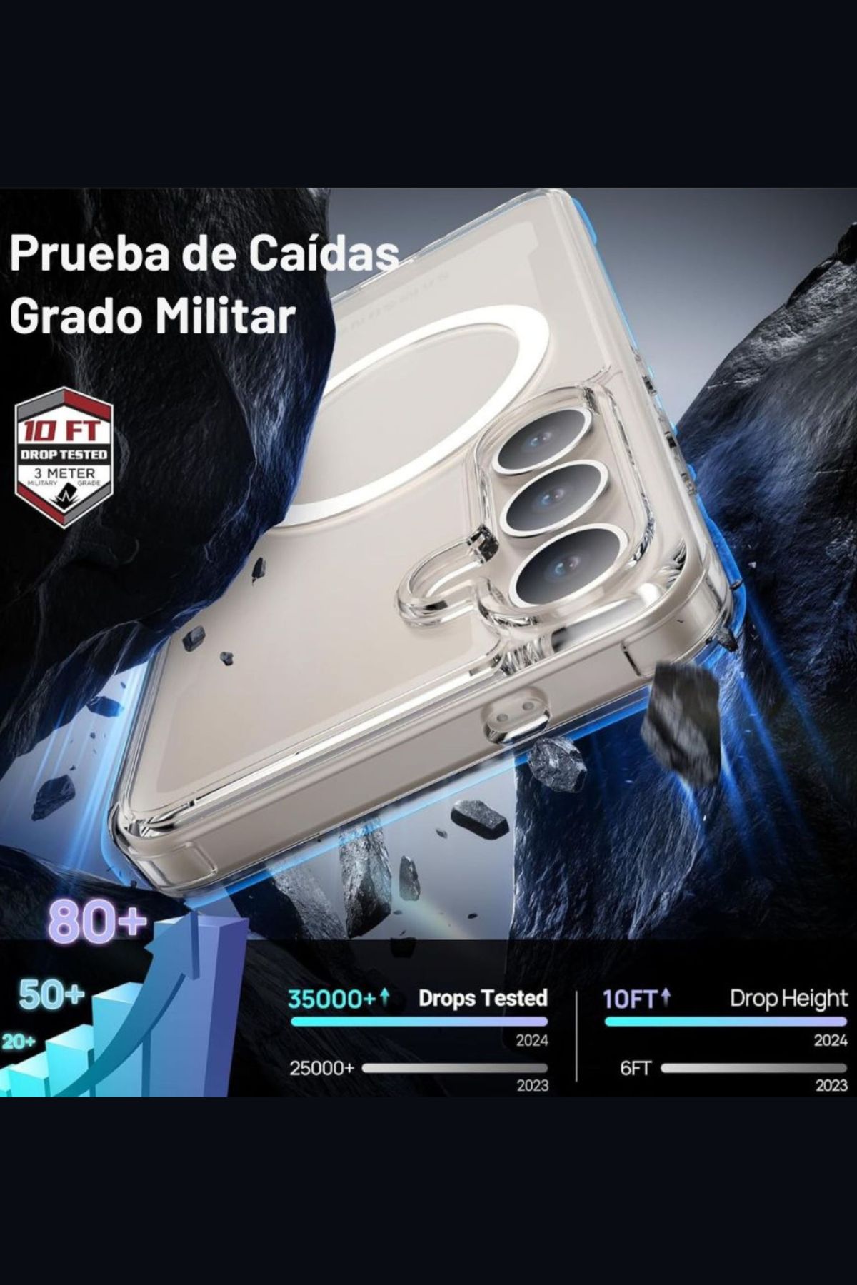 Foto 3 pulgar | Funda Aluminio Raptic Crystal Uso Rudo Magnetico Para Samsung S25 Transparente