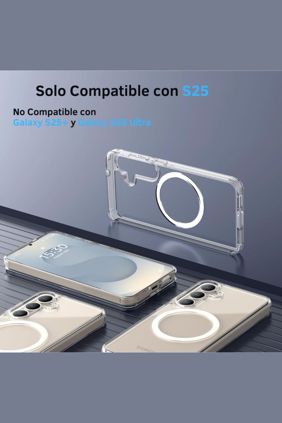 Foto 5 pulgar | Funda Aluminio Raptic Crystal Uso Rudo Magnetico Para Samsung S25 Transparente