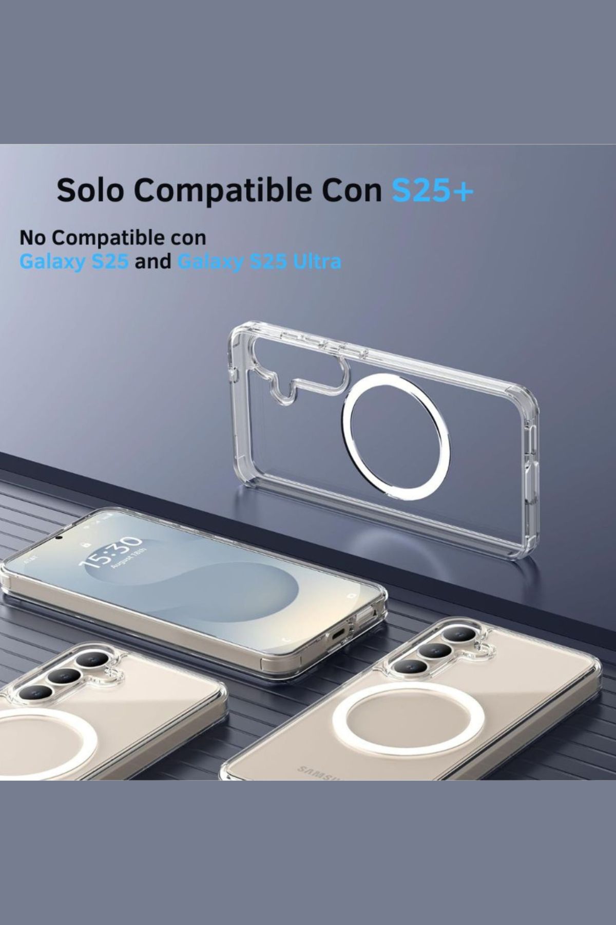 Foto 5 pulgar | Funda Aluminio Raptic Crystal Uso Rudo Magnetico Para Samsung S25 Plus Transparente