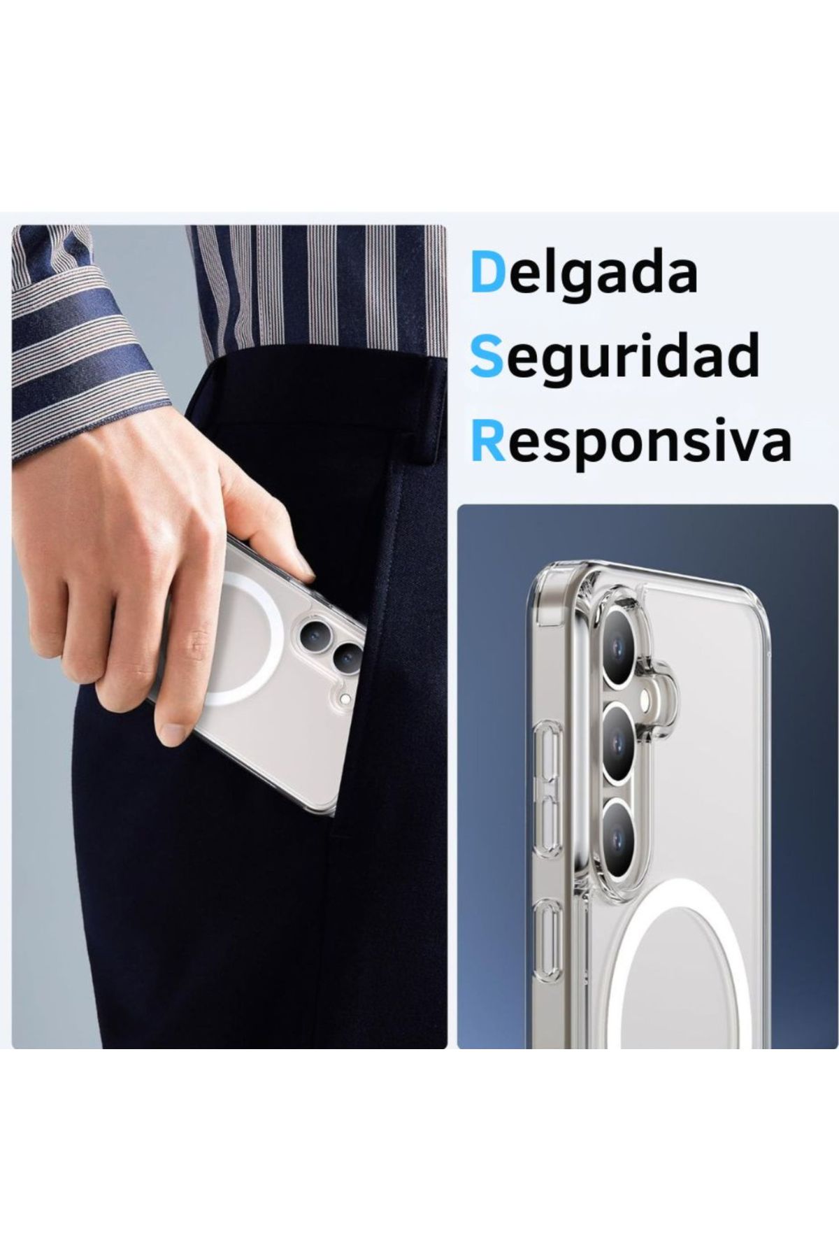 Foto 6 pulgar | Funda Aluminio Raptic Crystal Uso Rudo Magnetico Para Samsung S25 Plus Transparente