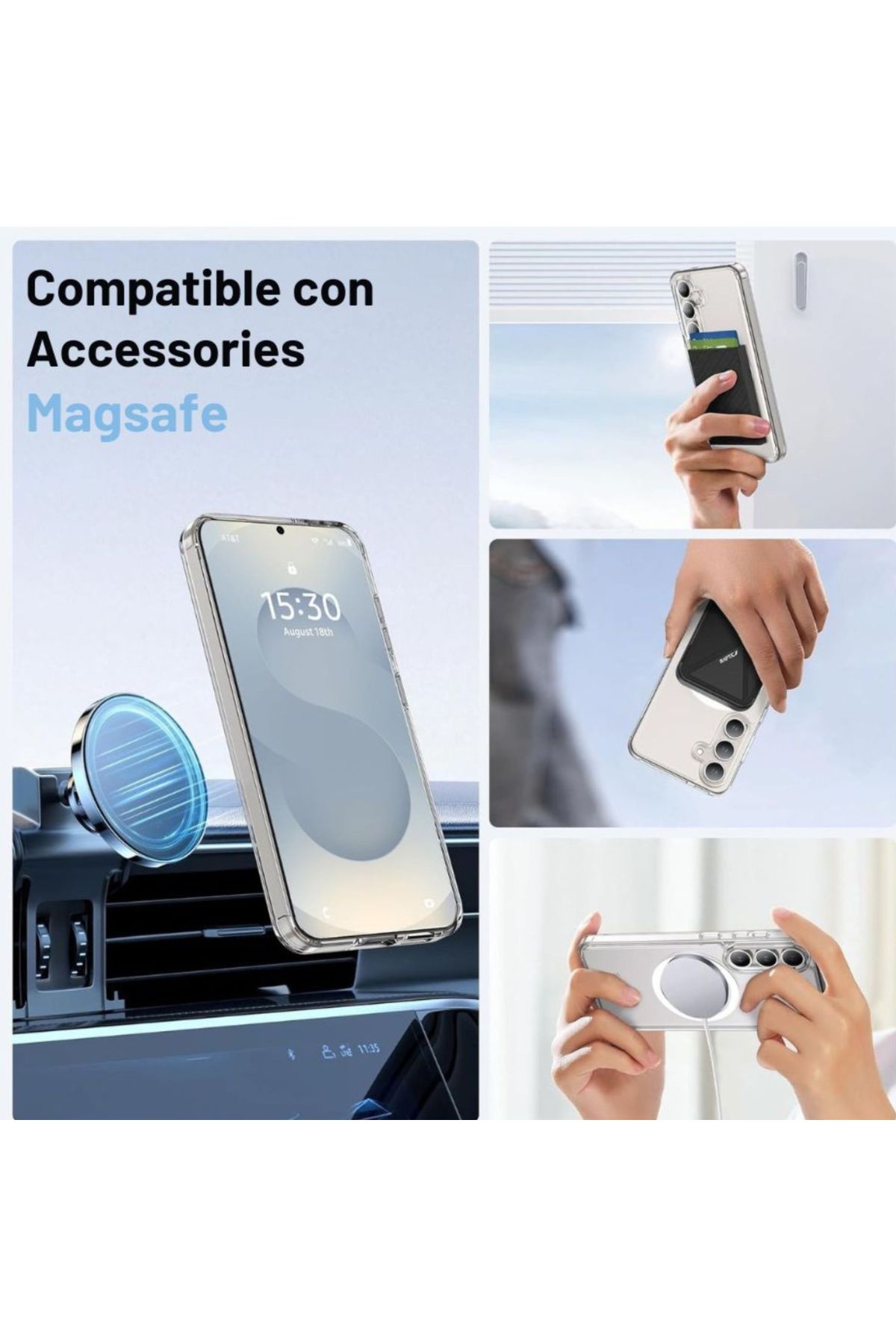 Foto 7 pulgar | Funda Aluminio Raptic Crystal Uso Rudo Magnetico Para Samsung S25 Plus Transparente