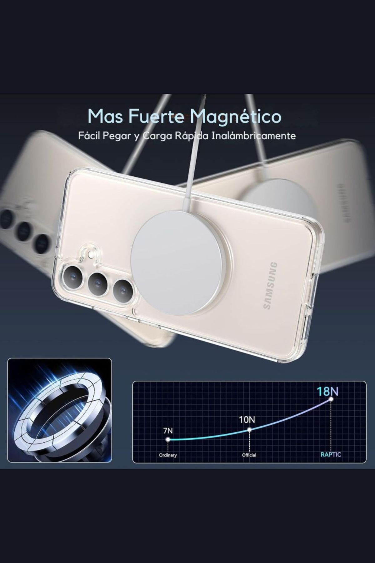Foto 8 pulgar | Funda Aluminio Raptic Crystal Uso Rudo Magnetico Para Samsung S25 Plus Transparente