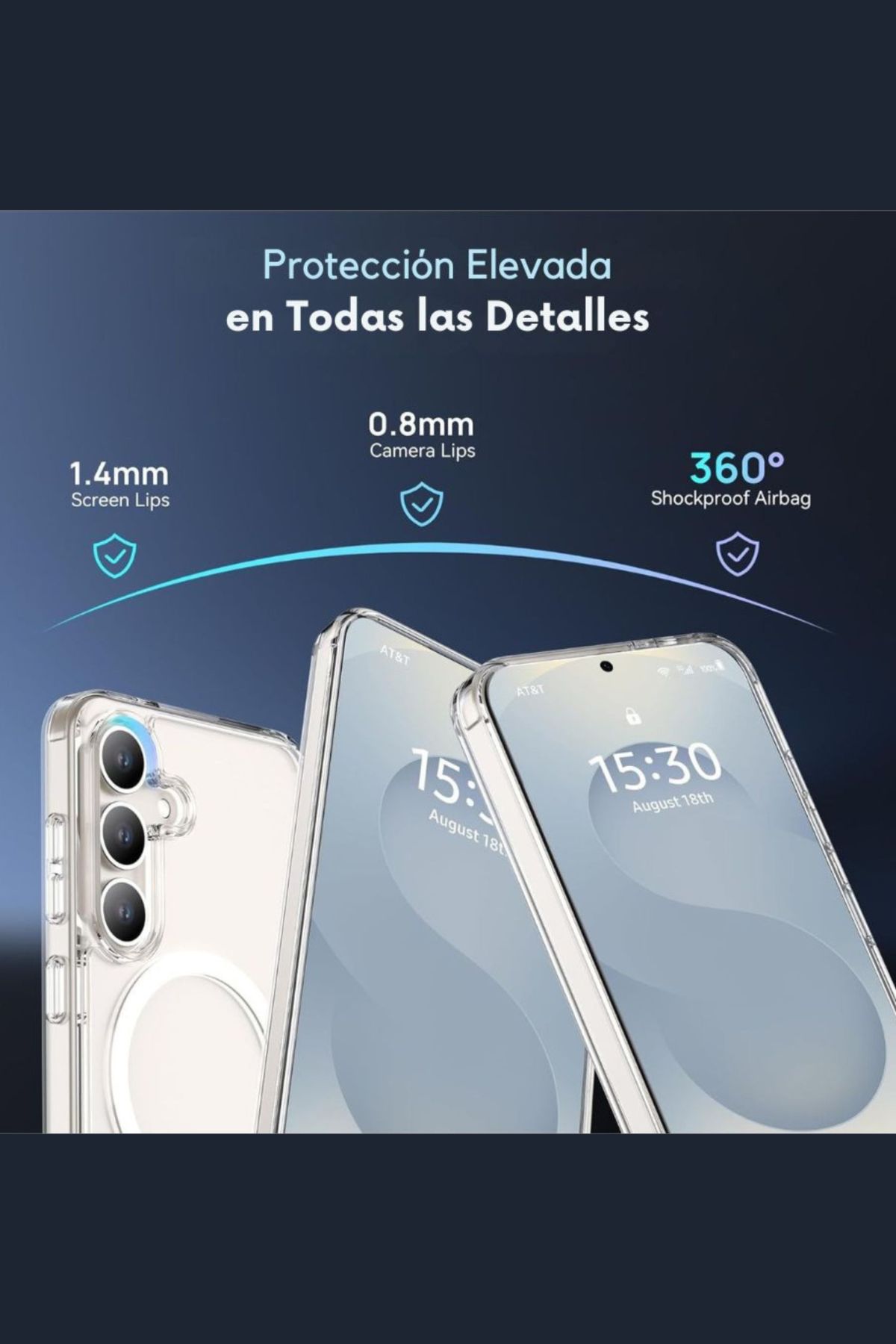 Foto 9 pulgar | Funda Aluminio Raptic Crystal Uso Rudo Magnetico Para Samsung S25 Plus Transparente