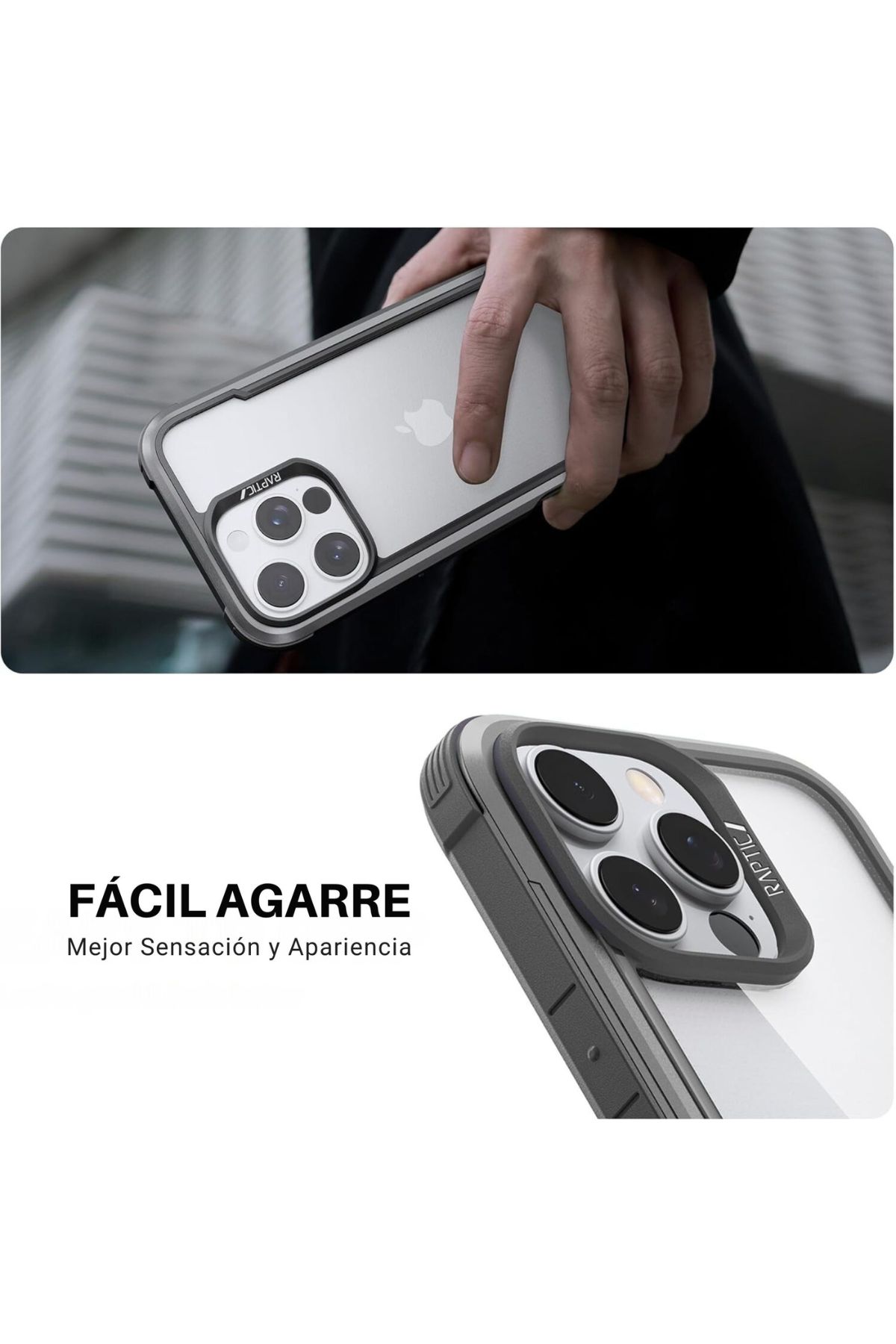 Foto 7 pulgar | Funda Aluminio Raptic Shield Uso Rudo Para Iphone 16 Pro Max Negro