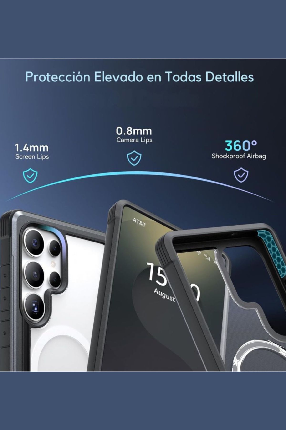 Foto 9 pulgar | Funda Aluminio Raptic Shield Uso Rudo Magnetico Para Samsung S25 Ultra Negro
