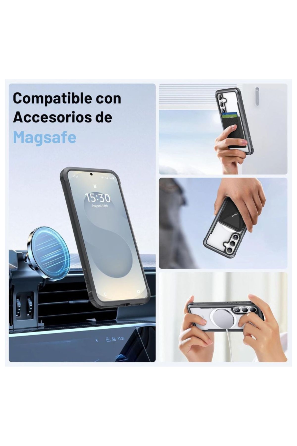 Foto 4 | Funda Aluminio Raptic Shield Uso Rudo Magnetico Para Samsung S25 Plus Negro