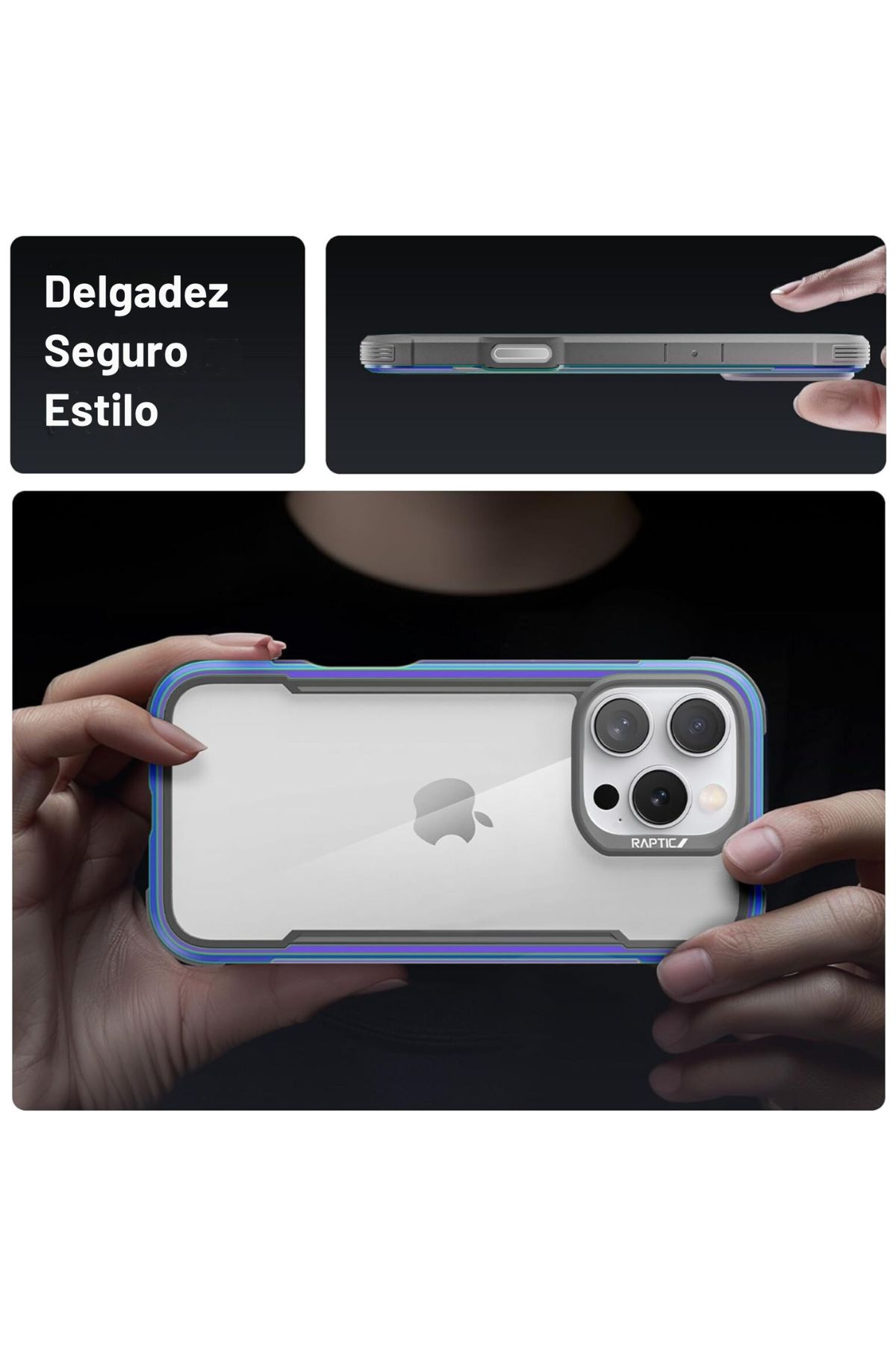 Foto 7 pulgar | Funda Aluminio Raptic Shield Uso Rudo Para Iphone 16 Pro Max Iridicente
