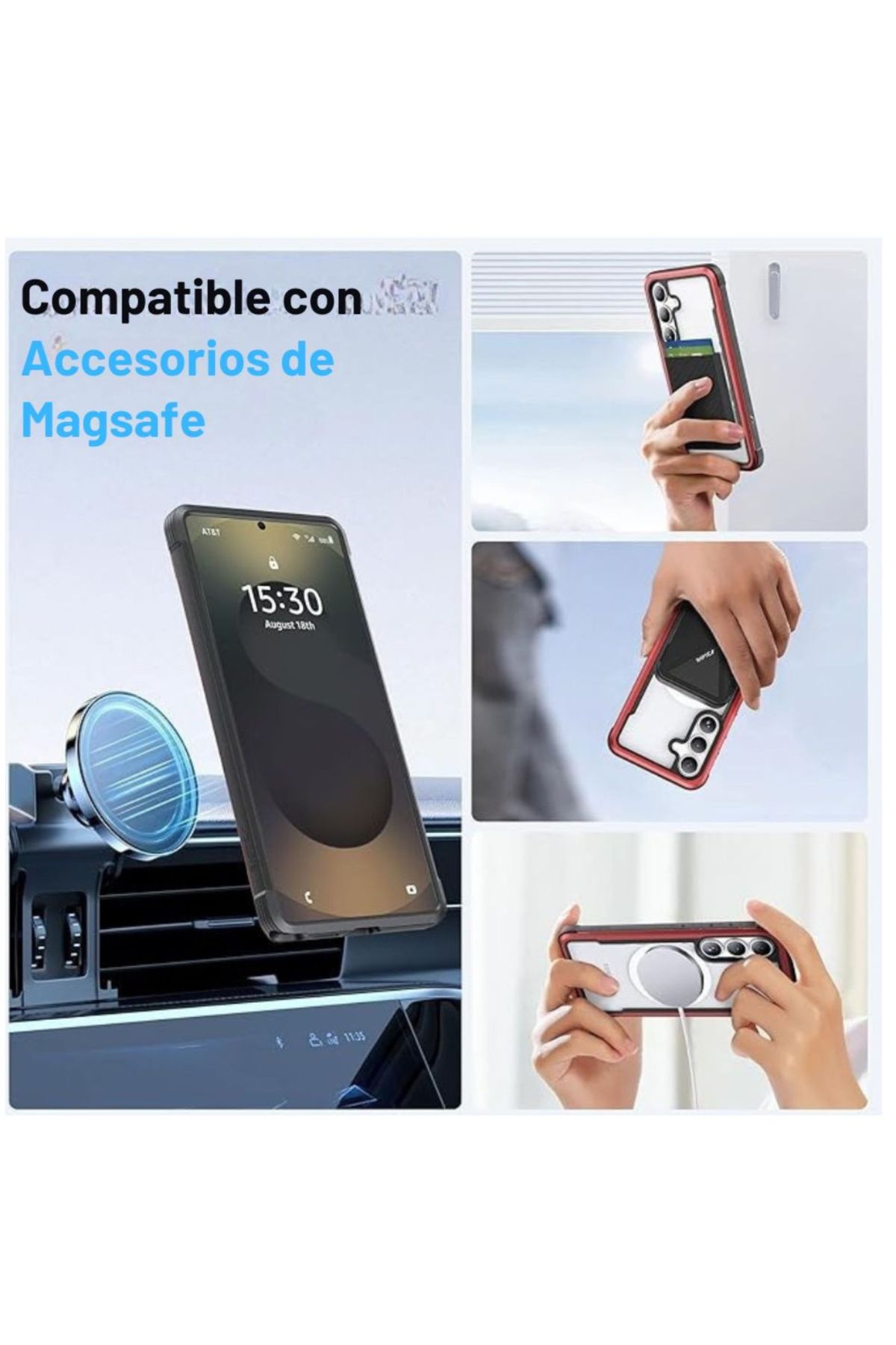 Foto 4 | Funda Aluminio Raptic Shield Uso Rudo Magnetico Para Samsung S25 Ultra Rojo