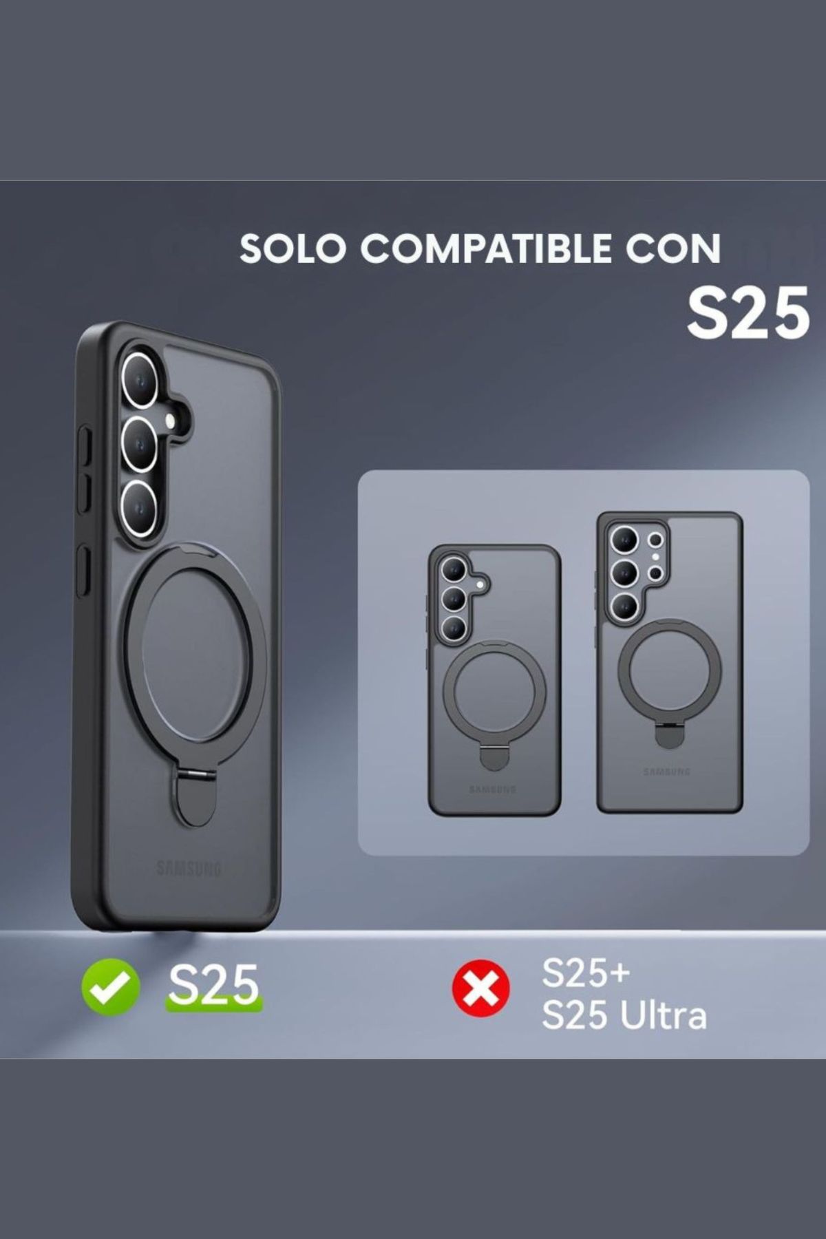 Foto 3 pulgar | Funda Policarbonato Raptic Air Stand Para Samsung S25 Transparente
