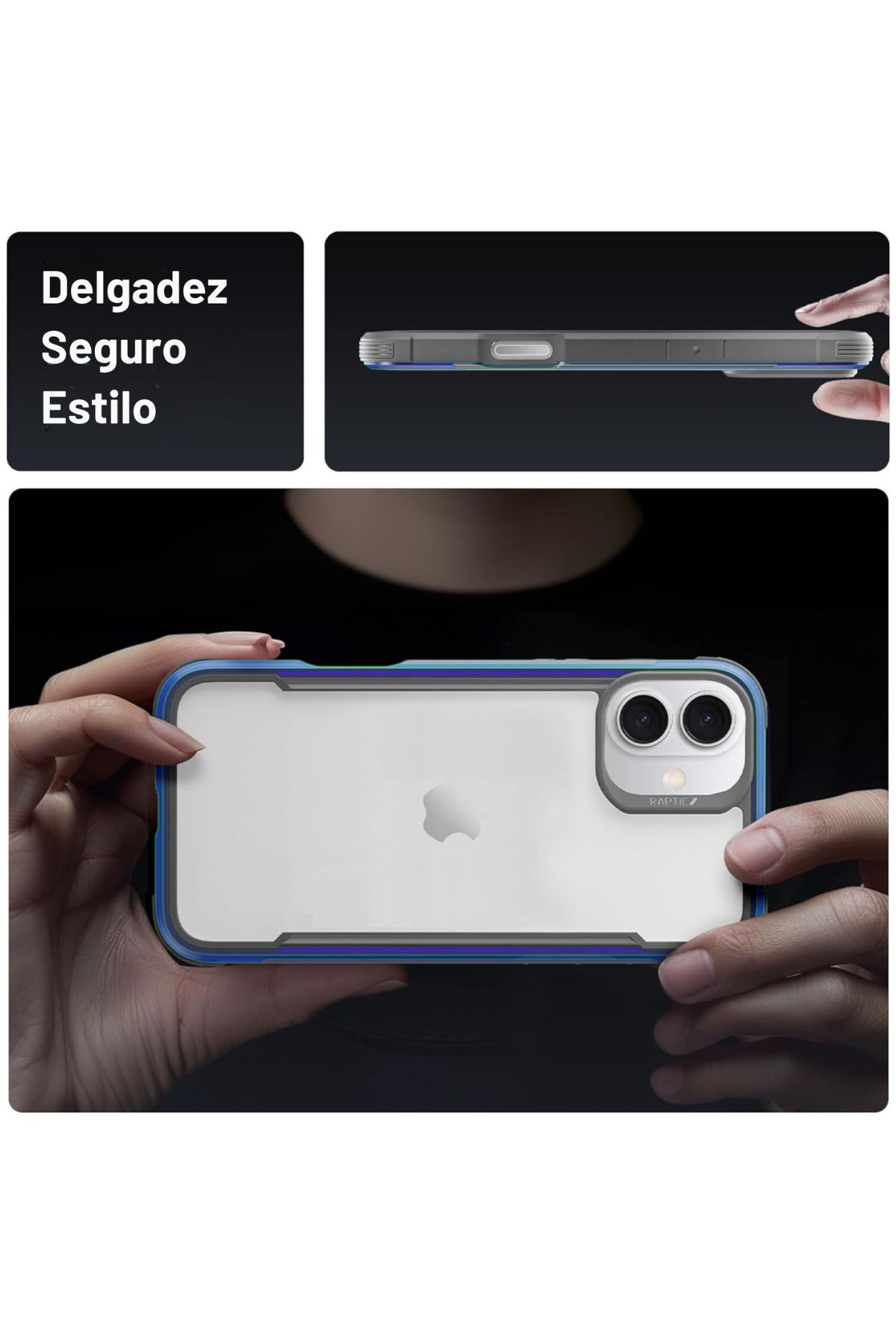 Foto 6 | Funda Aluminio Raptic Shield Uso Rudo Para Iphone 16 Iridicente